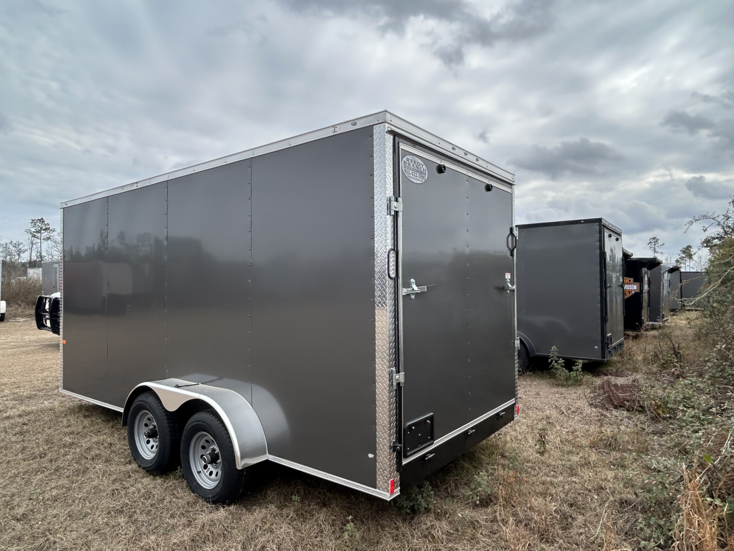 New 7x16 Rock Solid Cargo Heavy Duty Trailer Flat Nose | Enclosed Trailer