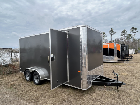 New 7x16 Rock Solid Cargo Heavy Duty Trailer Flat Nose | Enclosed Trailer