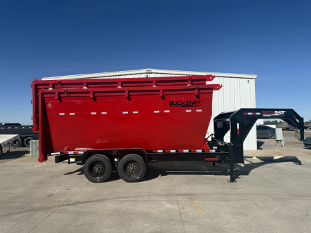New 2026 Buckshot MFG 2 8K Axles 16' X 83" Rolloff Package Dump Trailer