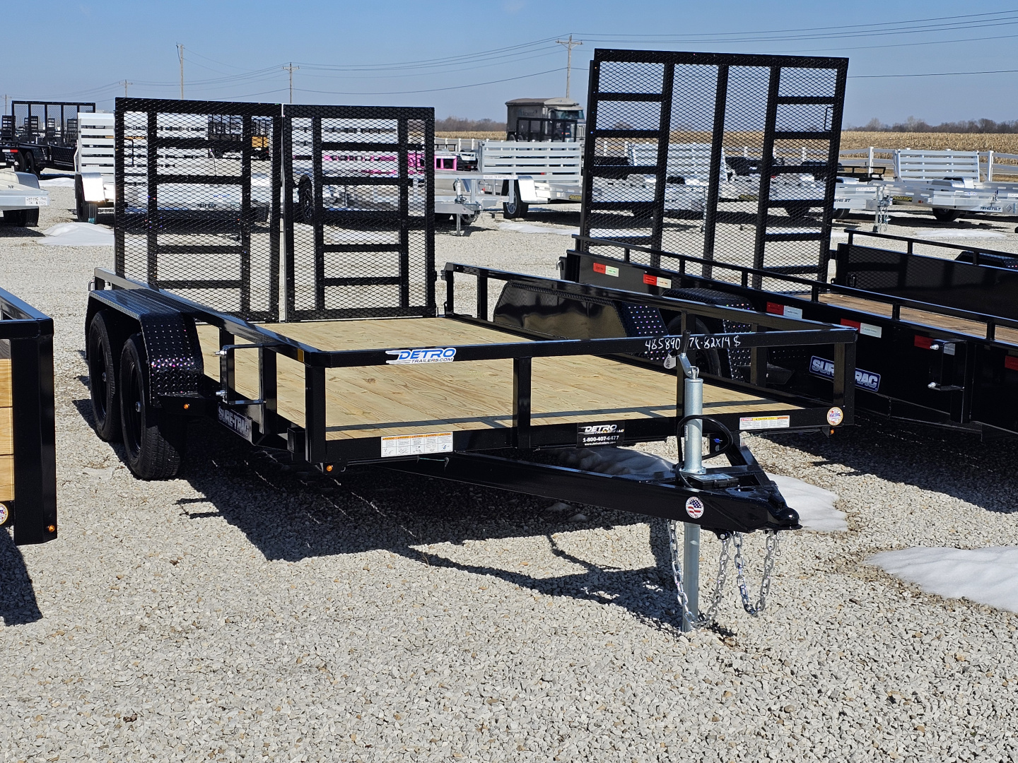 New 2026 Sure-Trac 7 x 14 7K Tube Top Utility Trailer w/ Split Gate