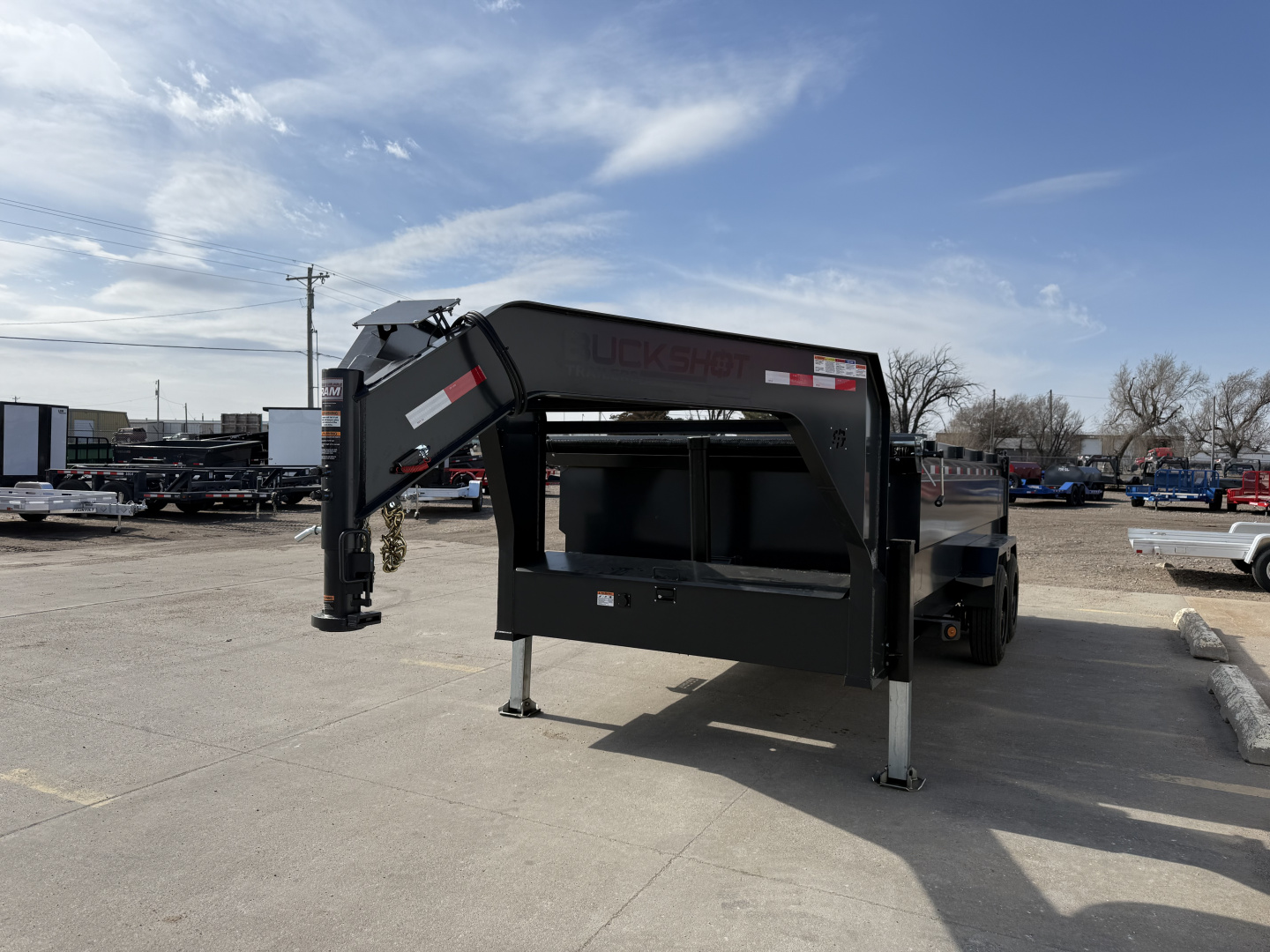 New 2026 Buckshot 83"x16' Telescopic Gooseneck Dump Trailer W/3' Sides/8KAxles