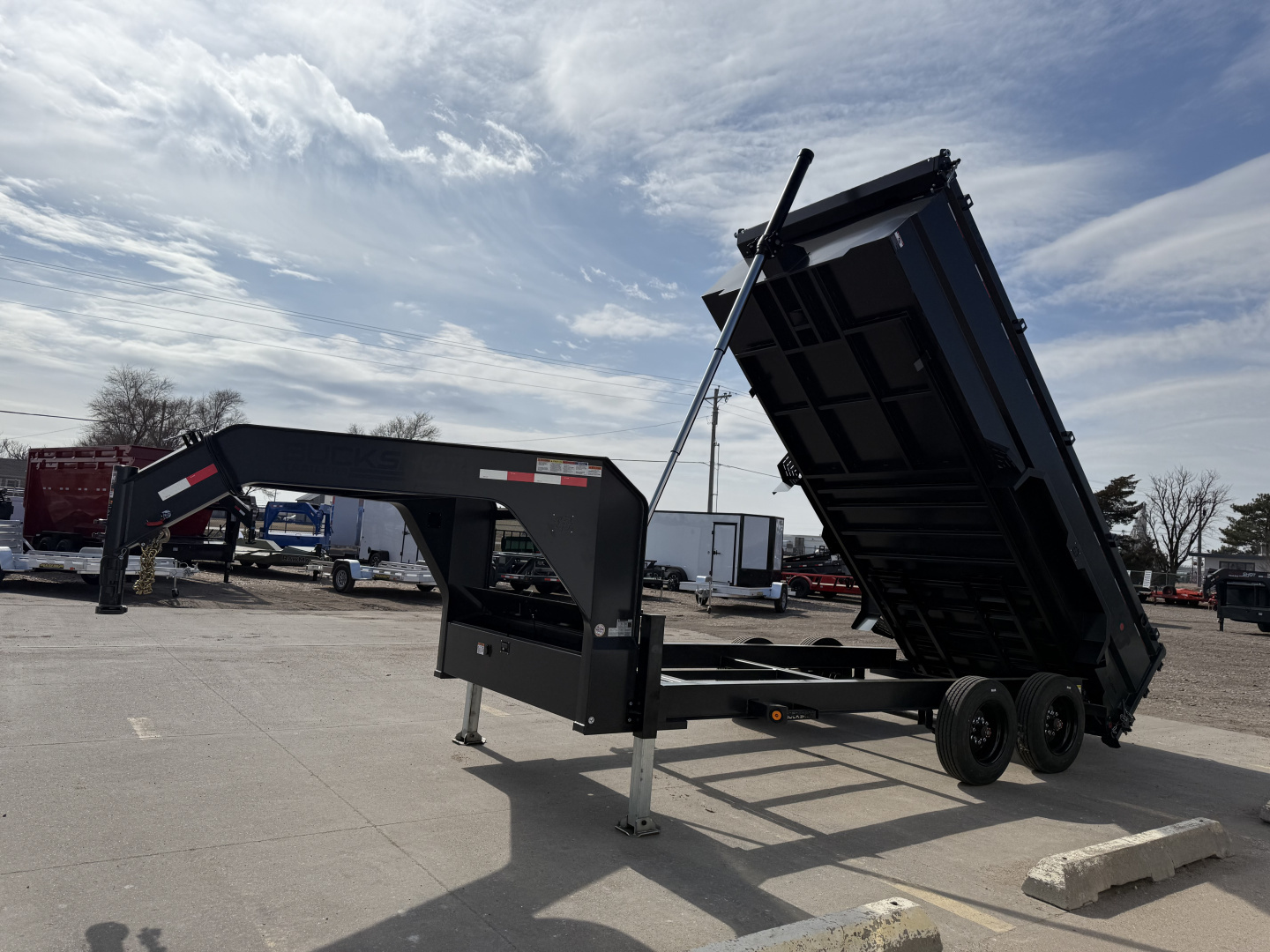 New 2026 Buckshot 83"x16' Telescopic Gooseneck Dump Trailer W/3' Sides/8KAxles