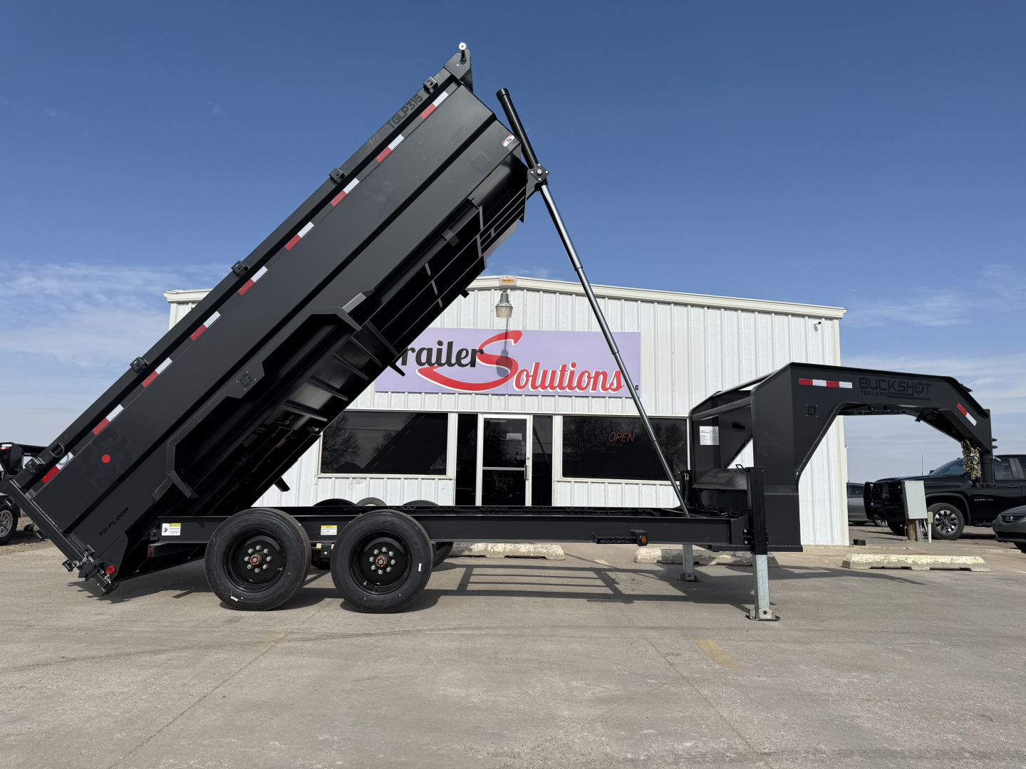 New 2026 Buckshot 83"x16' Telescopic Gooseneck Dump Trailer W/3' Sides/8KAxles