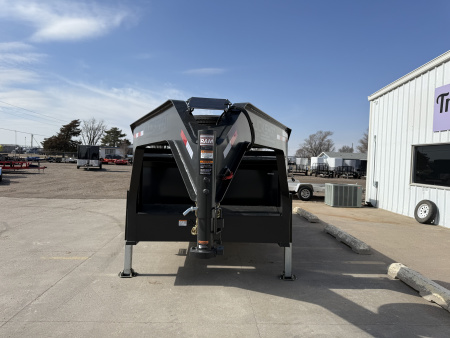 New 2026 Buckshot 83"x16' Telescopic Gooseneck Dump Trailer W/3' Sides/8KAxles