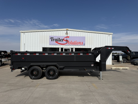 New 2026 Buckshot 83"x16' Telescopic Gooseneck Dump Trailer W/3' Sides/8KAxles