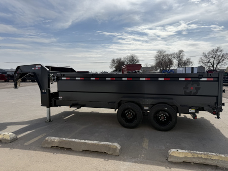 New 2026 Buckshot 83"x16' Telescopic Gooseneck Dump Trailer W/3' Sides/8KAxles