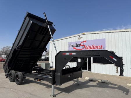 New 2026 Buckshot 83 x16' Telescopic Gooseneck Dump Trailer W/3' Sides/8KAxles
