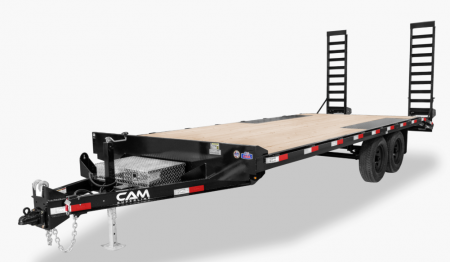 New 2026 CAM Superline 17+3 General Duty Flat Deck Deckover w/ 6' Stand Up Ramps