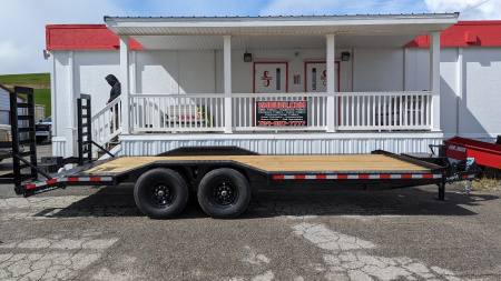 New 2026 CAM Superline 20' Channel Equipment Hauler w/ Drive Over Fenders & Dove Tail (96" Usable Deck Width)