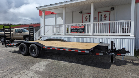 New 2026 CAM Superline 20' Channel Equipment Hauler w/ Drive Over Fenders & Dove Tail (96" Usable Deck Width)
