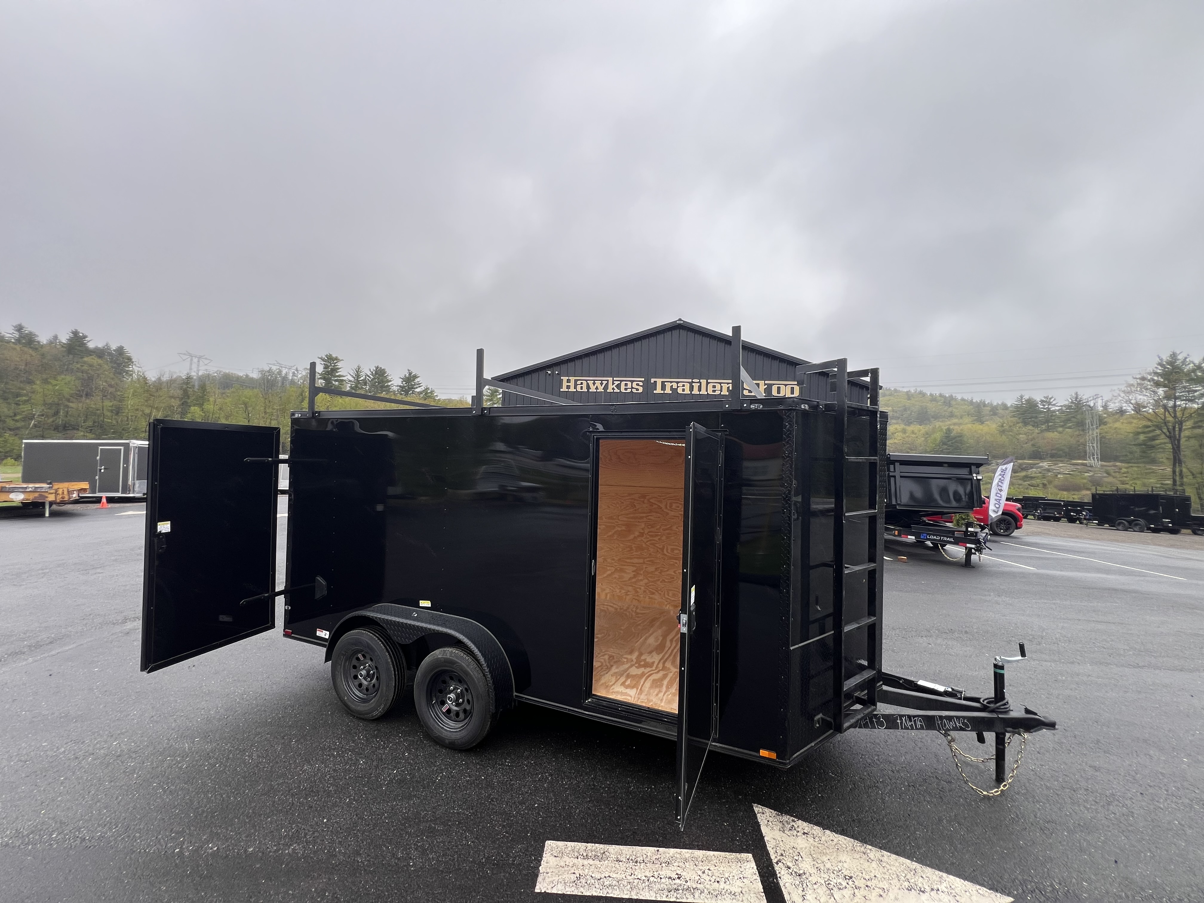 New 2026 Panther Cargo 7x14 +2ft V-Nose /.080 Polycore /Blackout Package/ Contractor Package - 7000 GVW