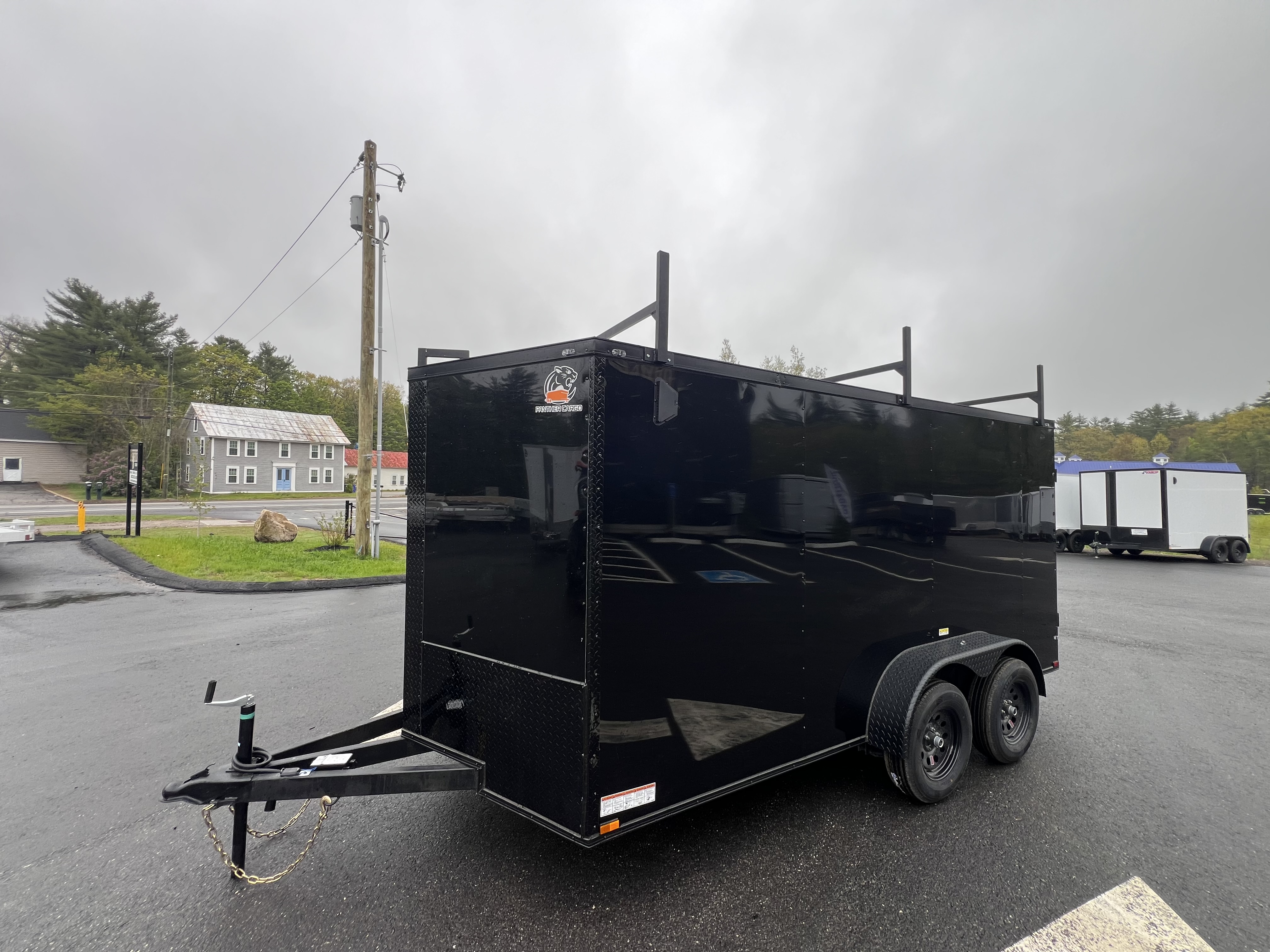 New 2026 Panther Cargo 7x14 +2ft V-Nose /.080 Polycore /Blackout Package/ Contractor Package - 7000 GVW