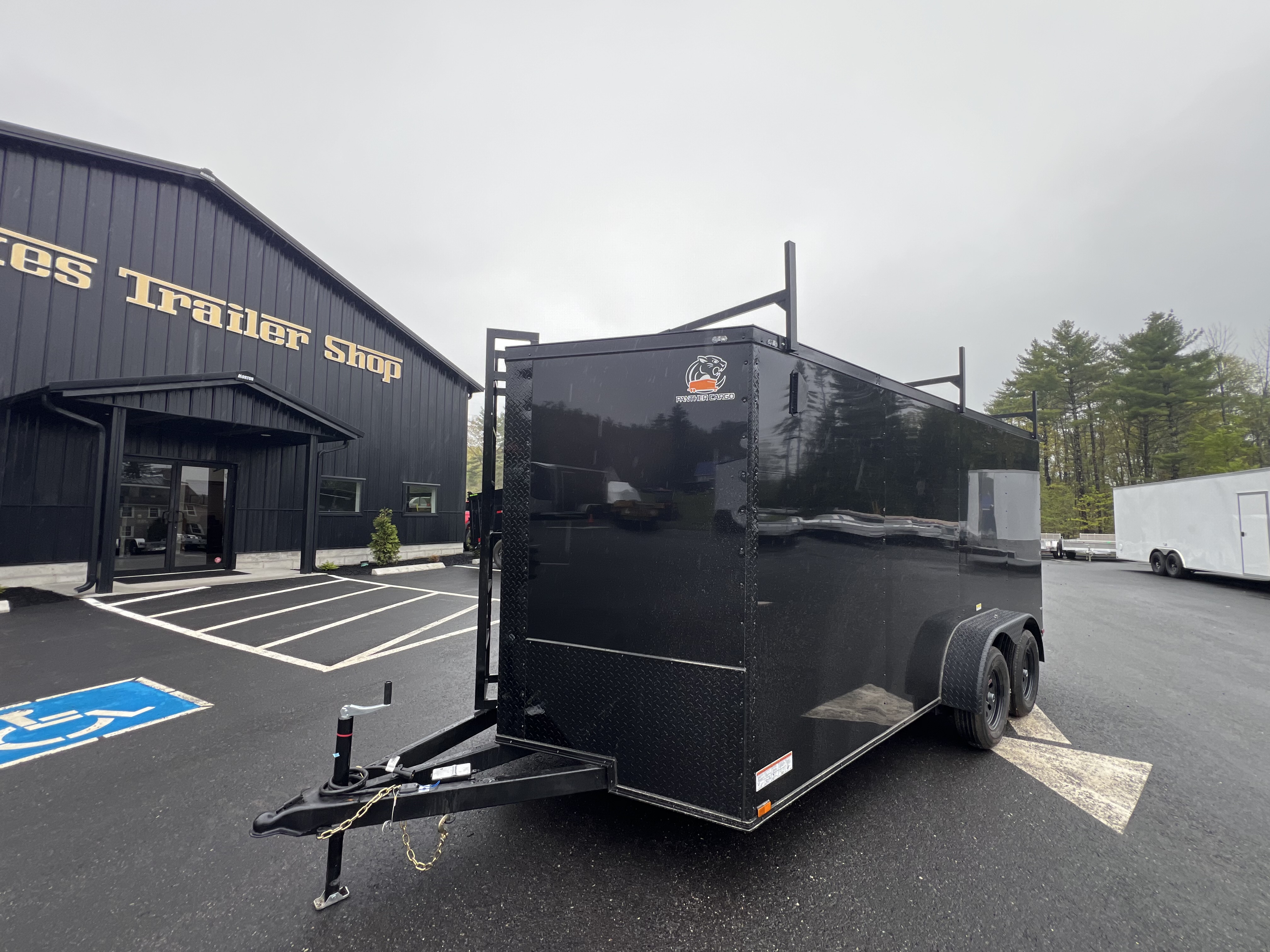 New 2026 Panther Cargo 7x16 +2ft V-Nose /.080 Polycore /Blackout Package/ Contractor Package - 7000 GVW