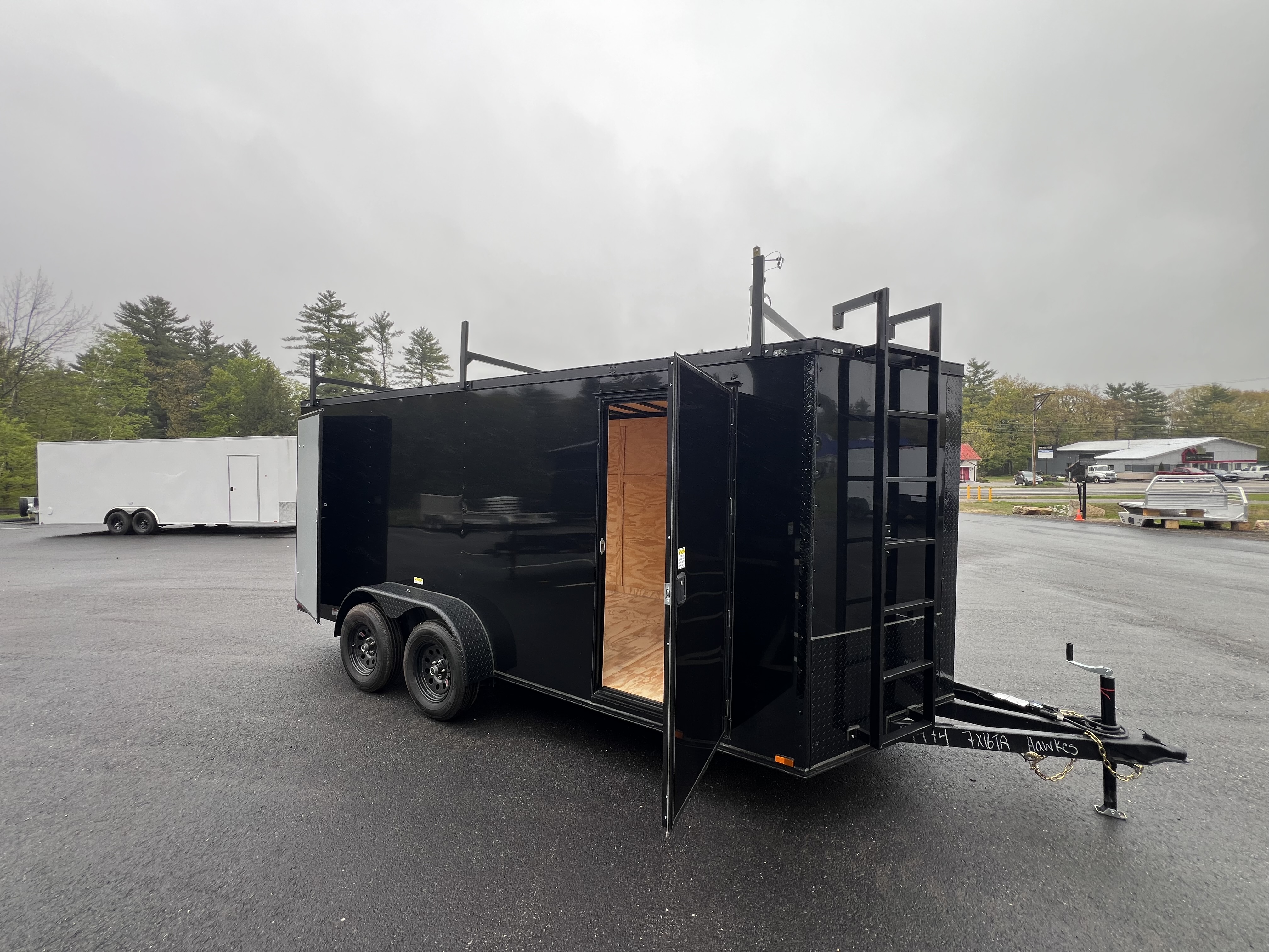 New 2026 Panther Cargo 7x16 +2ft V-Nose /.080 Polycore /Blackout Package/ Contractor Package - 7000 GVW