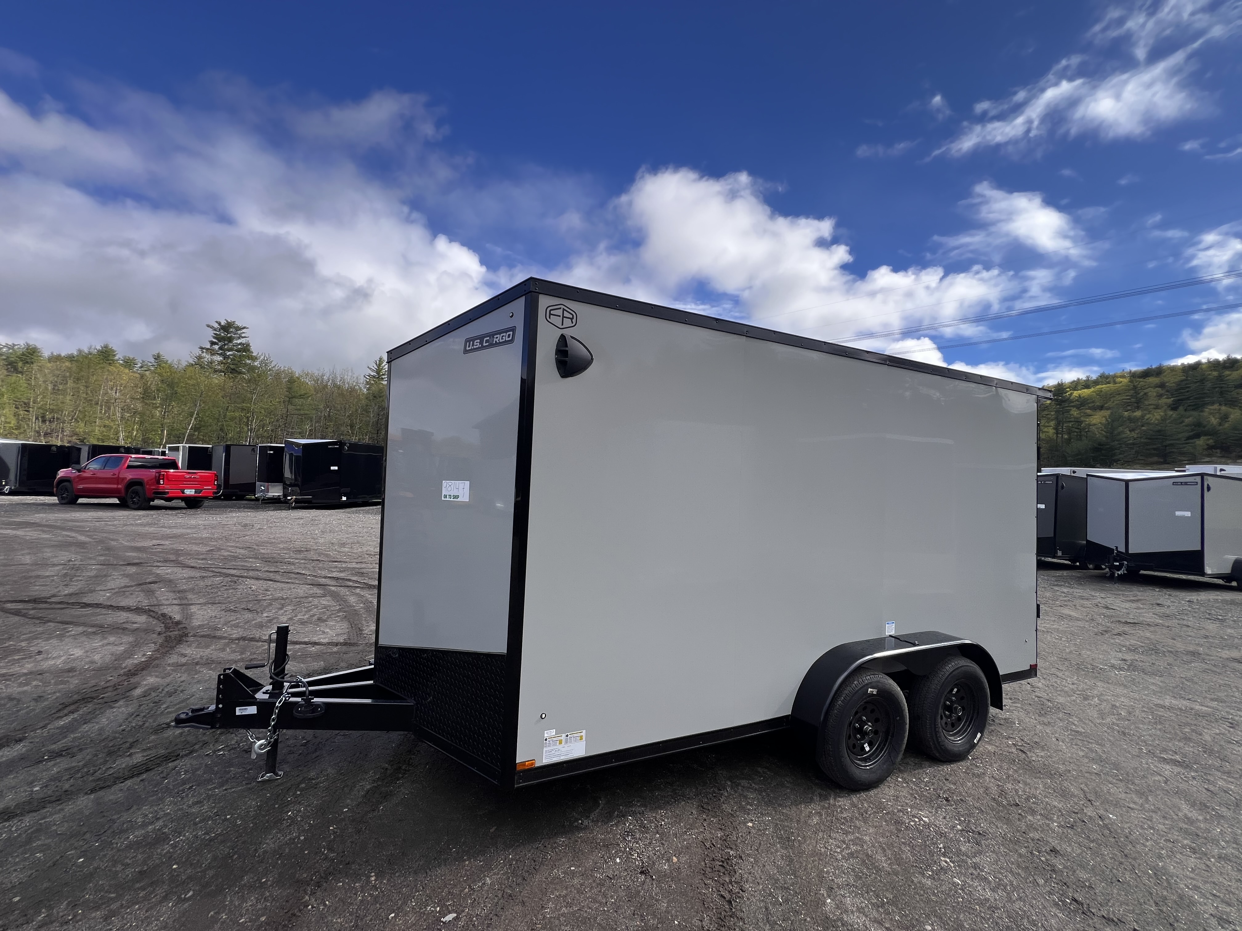New 2026 US Cargo 7X14+ 2ft V-Nose /Polycore/ I-Beam Frame / 7' interior / Blackout - 7000GVW