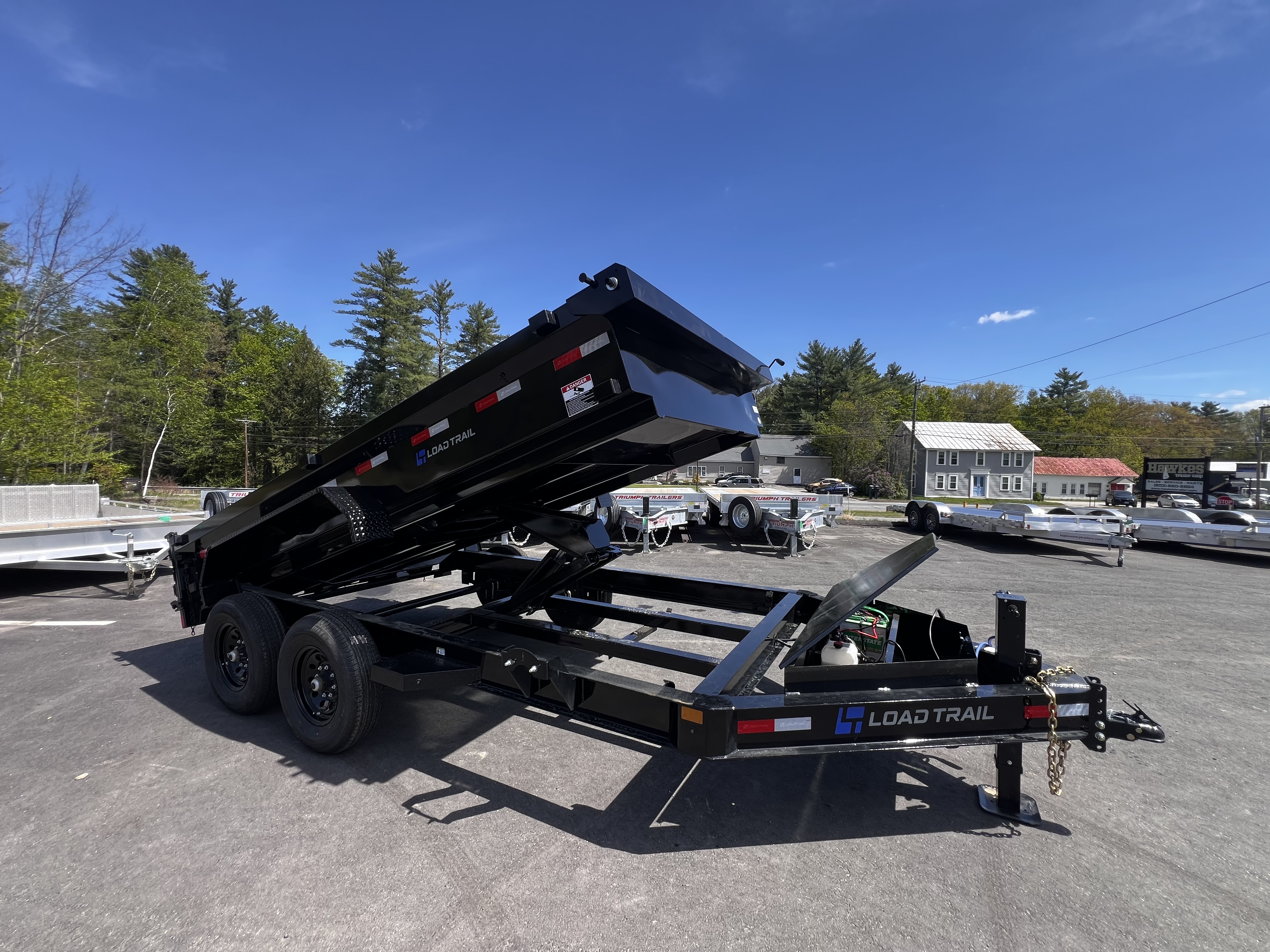 New 2026 LOAD TRAIL 7x14-DE Dump Trailer/ I BEAM Frame / Tarp kit & Ramps/ Spreader Gate- 14,000gvw
