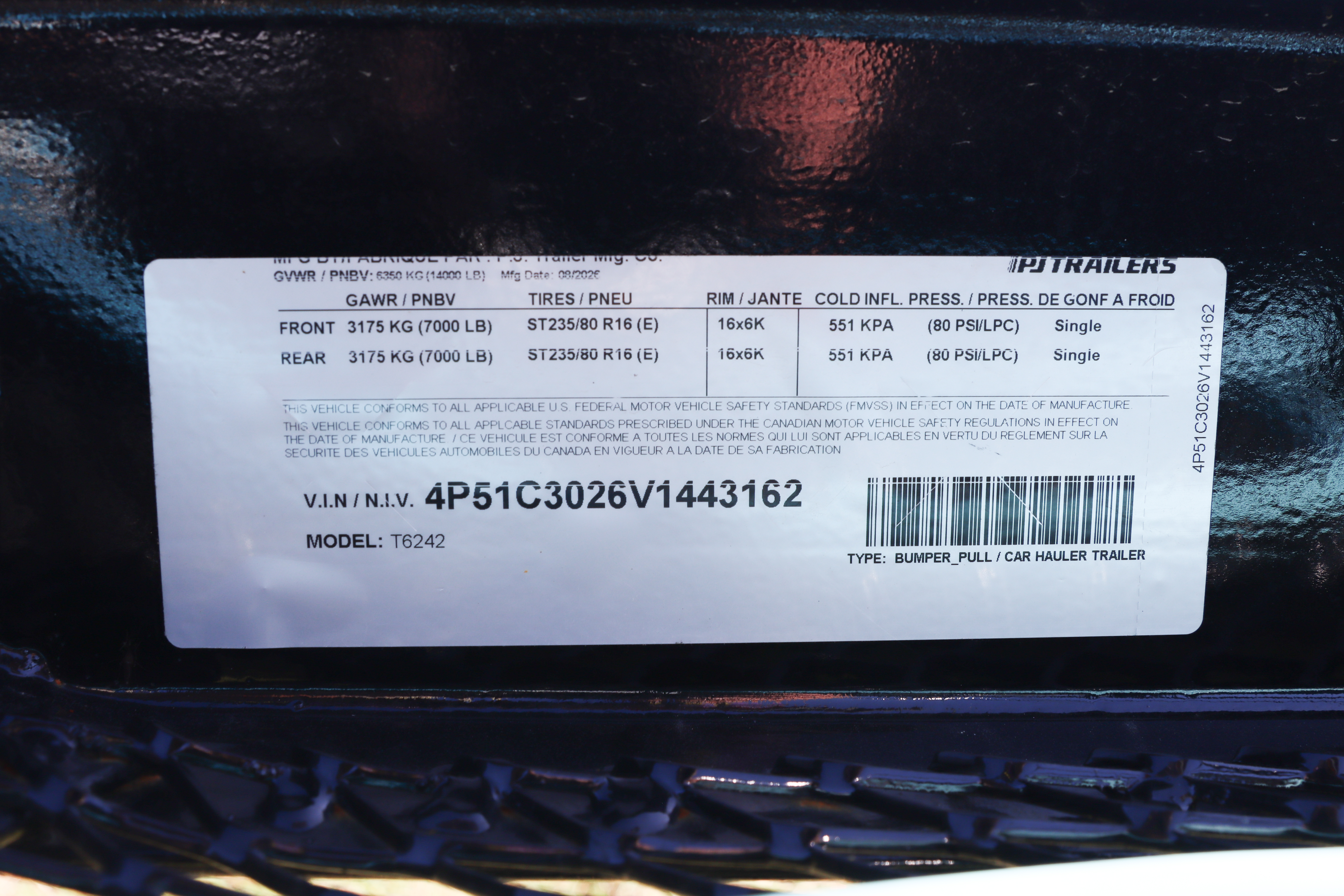 New 2027 7X24 PJ TILT EQUIPMENT TRAILER