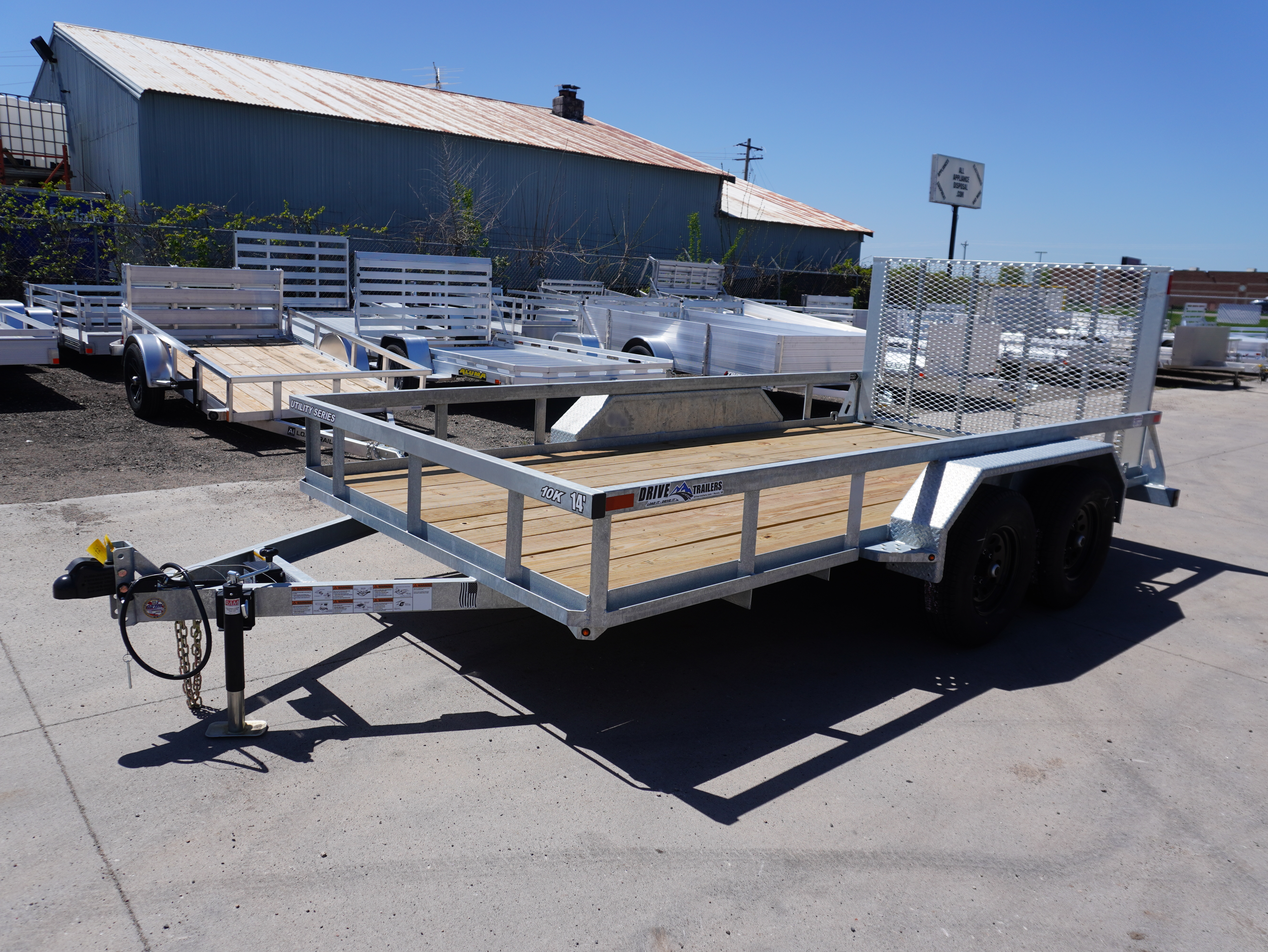 New 2026 Drive Trailers 7x14ft Galvanized Utility Trailer