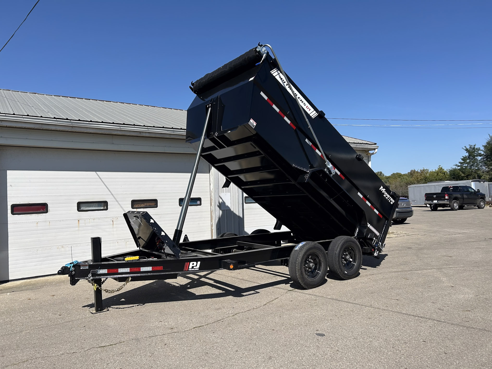 New 2026 PJ Trailers 7 X 14 FT LOW PRO TELESCOPIC HIGH SIDE DUMP TRAILER VOYAGER PKG 15K GVWR