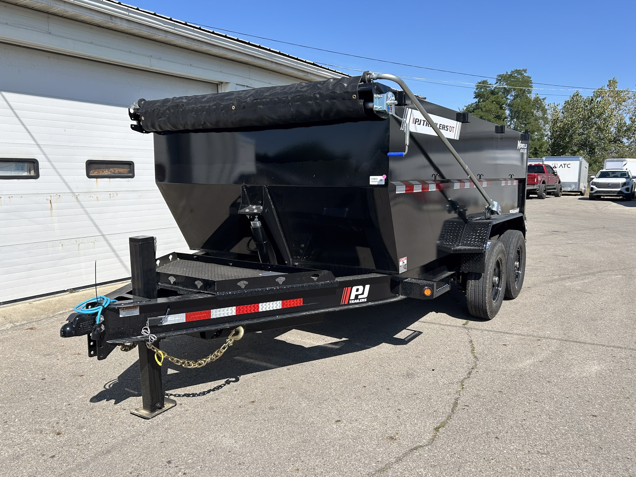 New 2026 PJ Trailers 7 X 14 FT LOW PRO TELESCOPIC HIGH SIDE DUMP TRAILER  VOYAGER PKG 15K GVWR