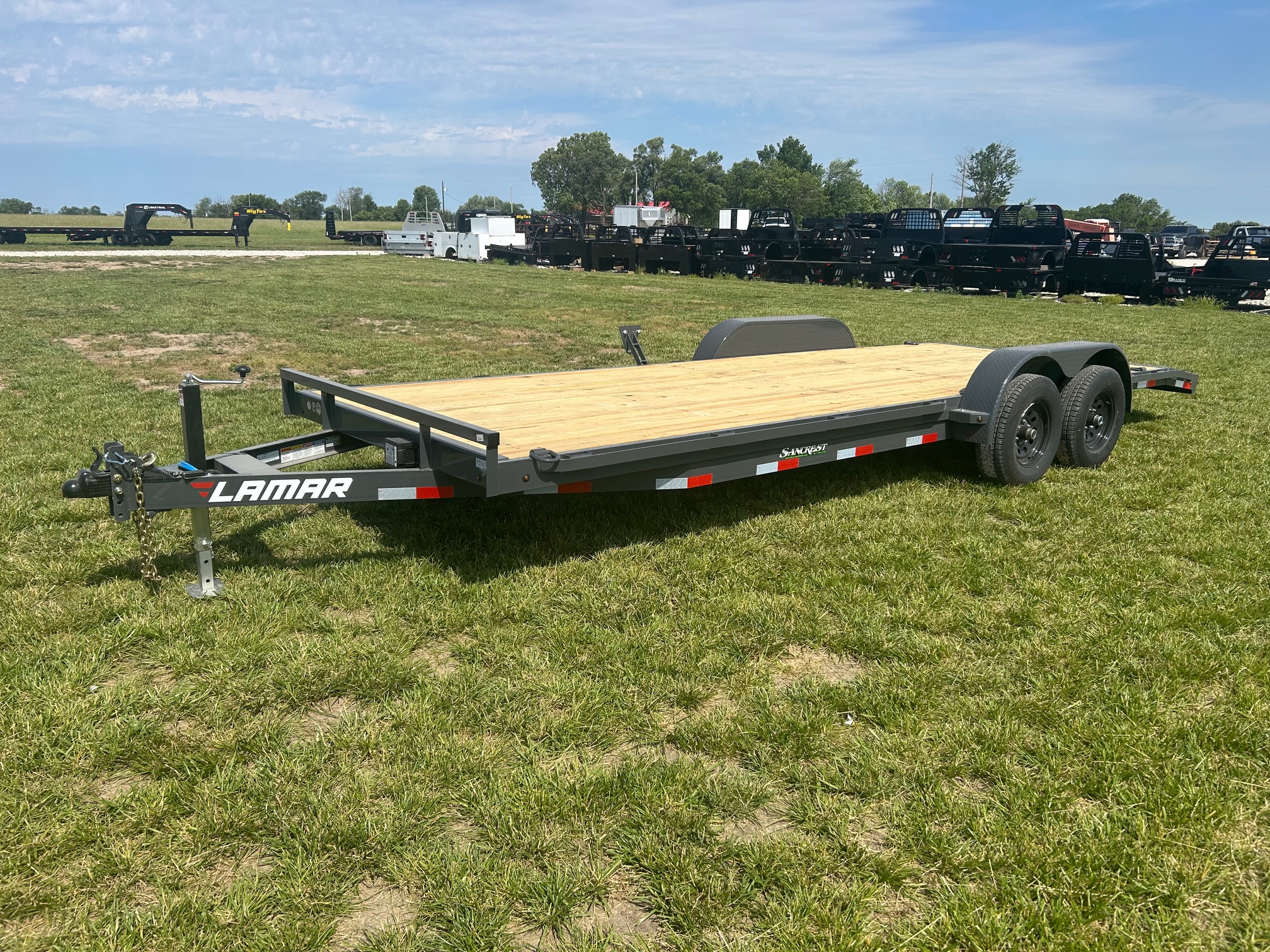 New 2026 Lamar 83x22 Tandem 10K Carhauler w/ 2' Dove & Slide In Ramps