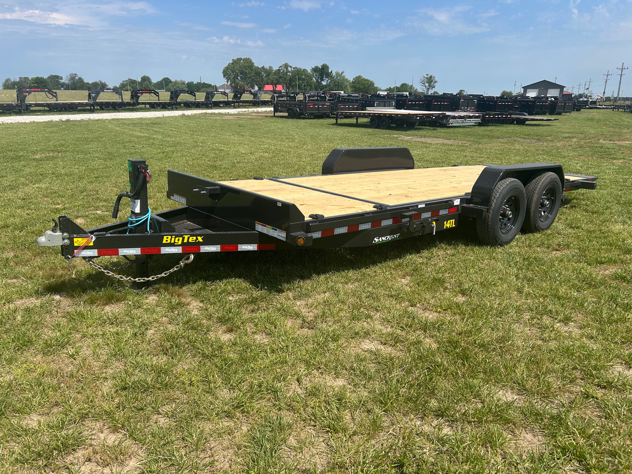 Used 2027 Big Tex 83x20 Tandem 14K Gravity Tilt w/ 4' Stationary Deck