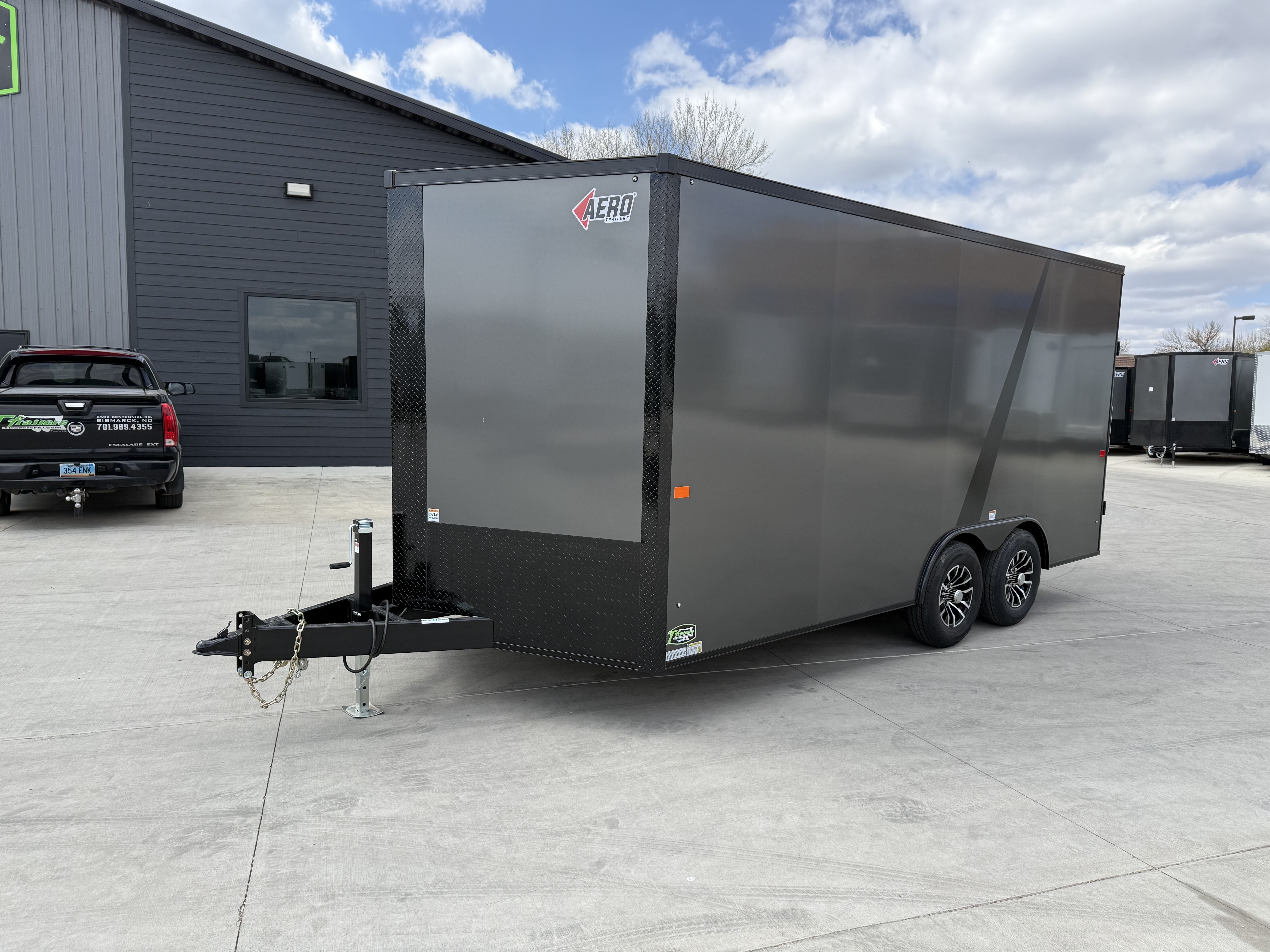 New NEW 2026 AERO 8.5x16 +2’V 7’ TALL, WHITE Interior, BLACKOUT  EDITION QUALITY Enclosed Rear Ramp Car Hauler Cargo Trailer