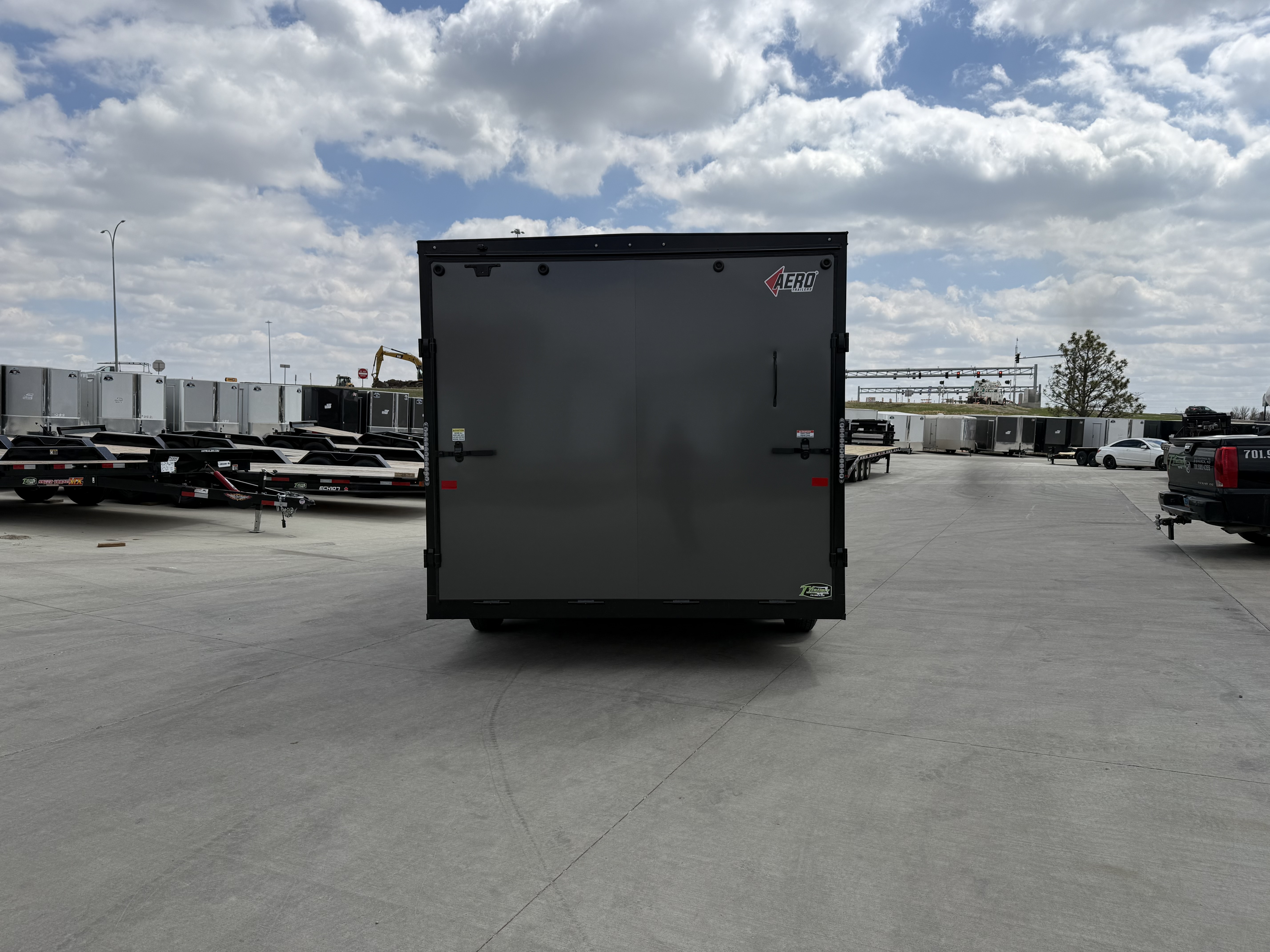 New NEW 2026 AERO 8.5x16 +2’V 7’ TALL, WHITE Interior, BLACKOUT  EDITION QUALITY Enclosed Rear Ramp Car Hauler Cargo Trailer