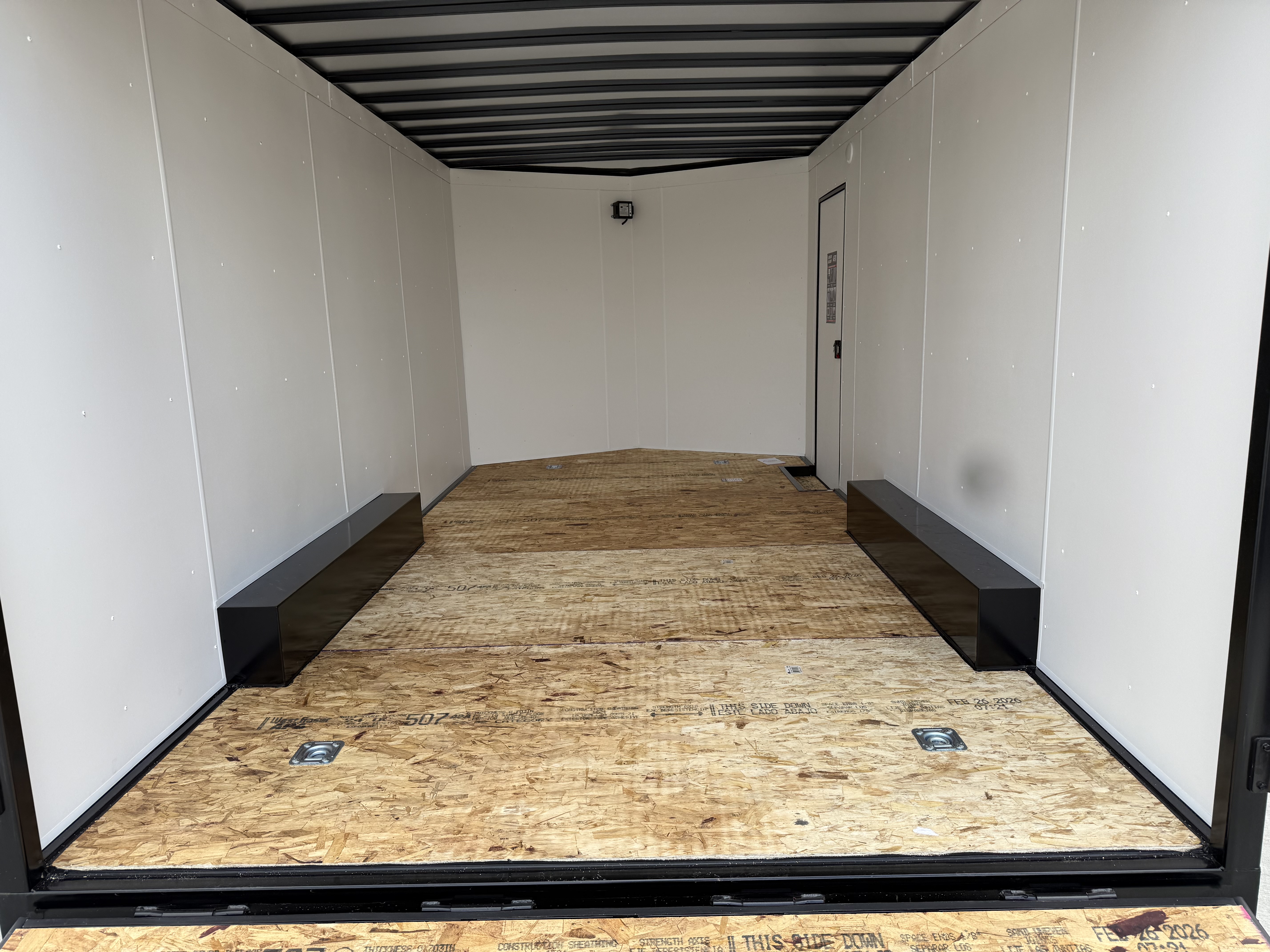 New NEW 2026 AERO 8.5x16 +2’V 7’ TALL, WHITE Interior, BLACKOUT  EDITION QUALITY Enclosed Rear Ramp Car Hauler Cargo Trailer