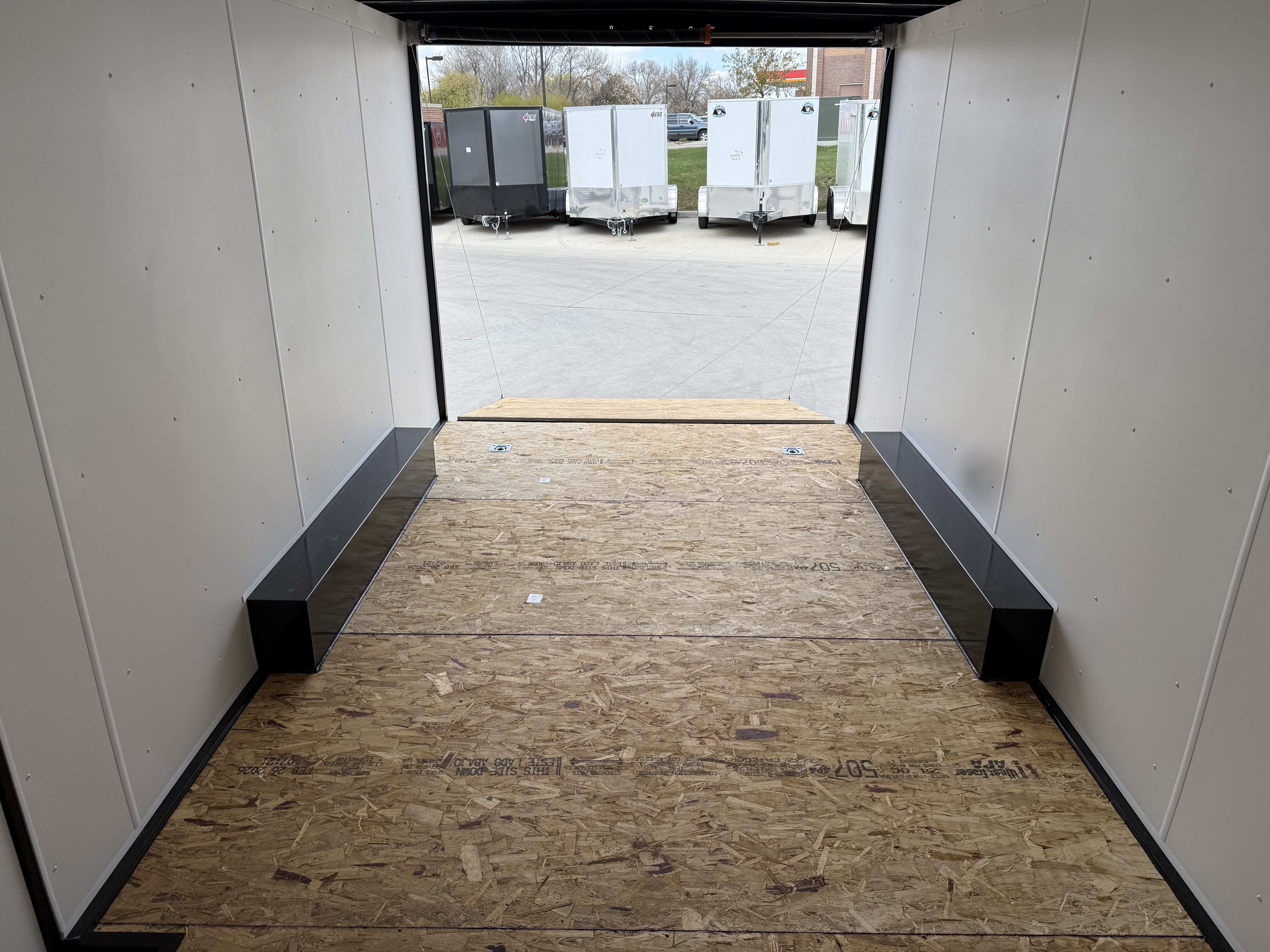 New NEW 2026 AERO 8.5x16 +2’V 7’ TALL, WHITE Interior, BLACKOUT  EDITION QUALITY Enclosed Rear Ramp Car Hauler Cargo Trailer