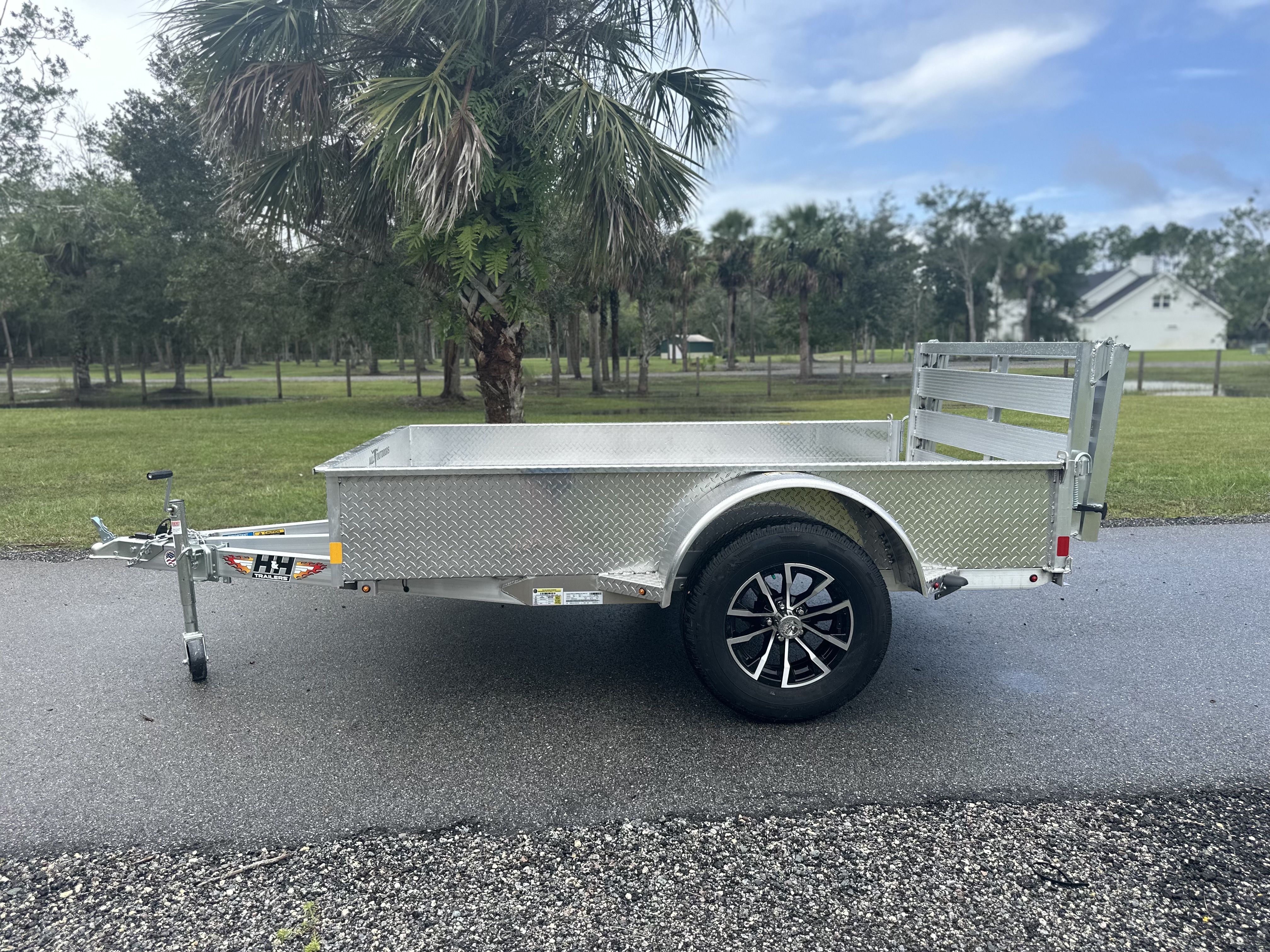New 2025 H&H Trailers Aluminum Solid Side 3k 5x8 Utility Trailer