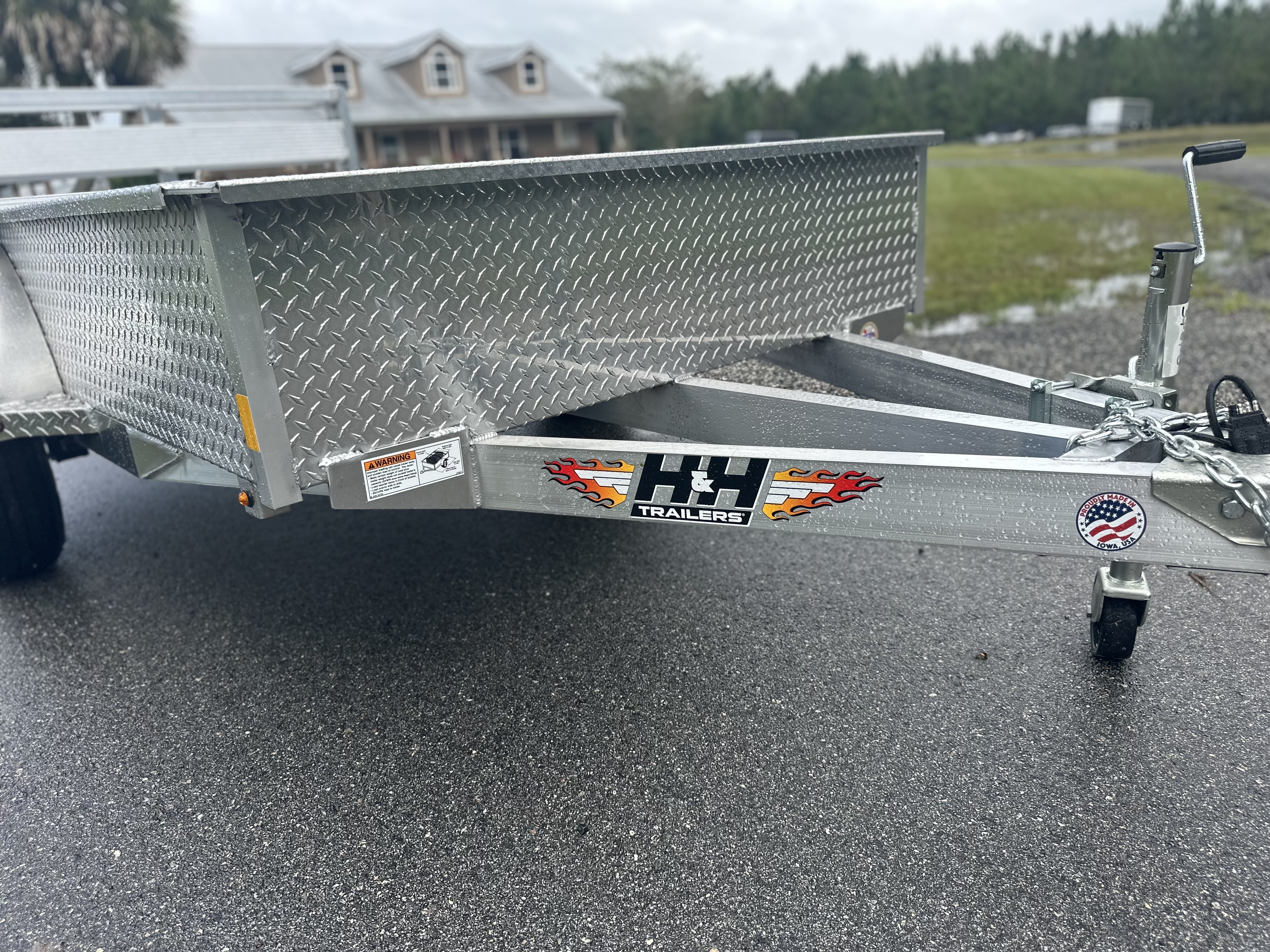 New 2025 H&H Trailers Aluminum Solid Side 3k 5x8 Utility Trailer