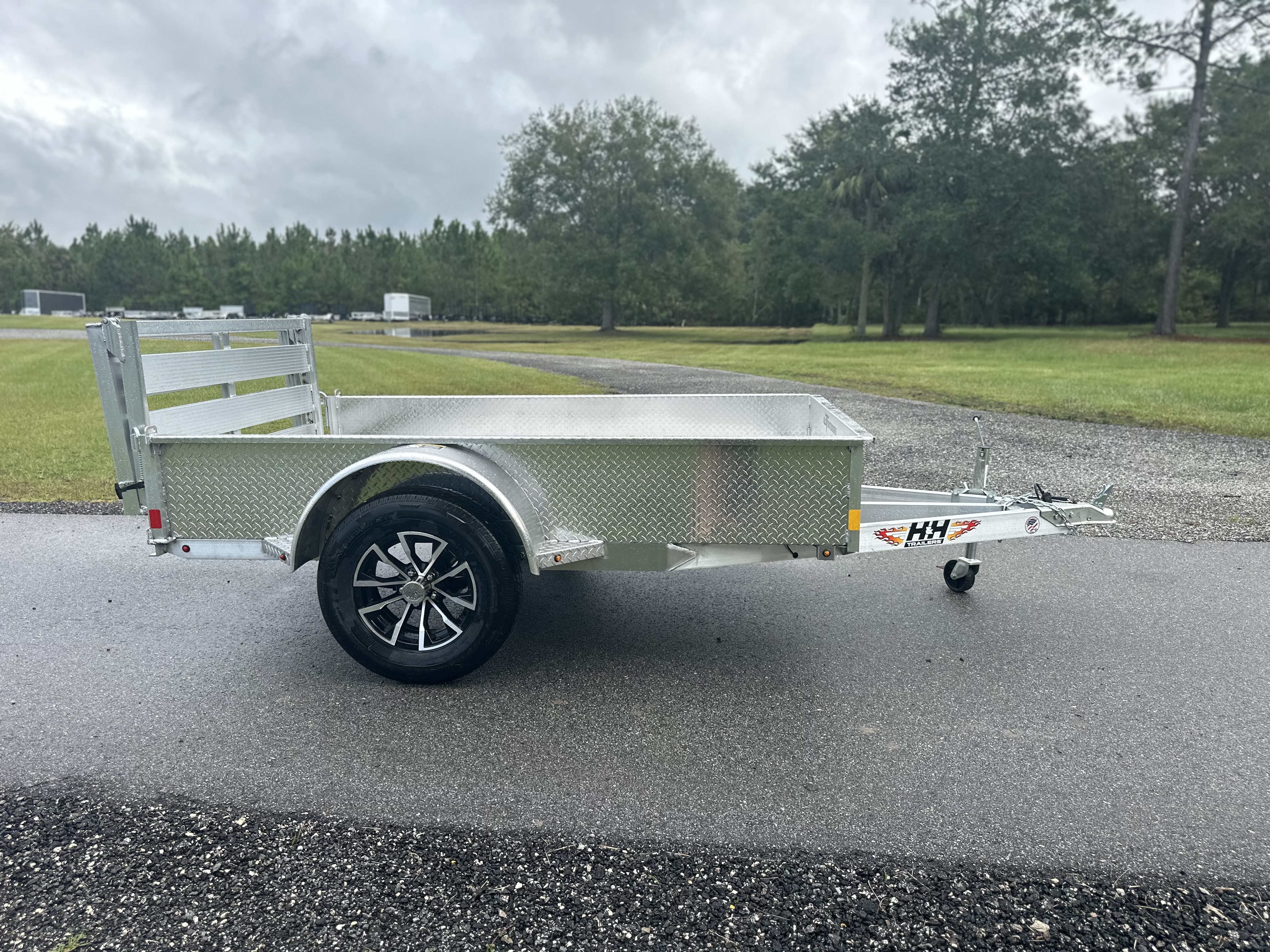 New 2025 H&H Trailers Aluminum Solid Side 3k 5x8 Utility Trailer