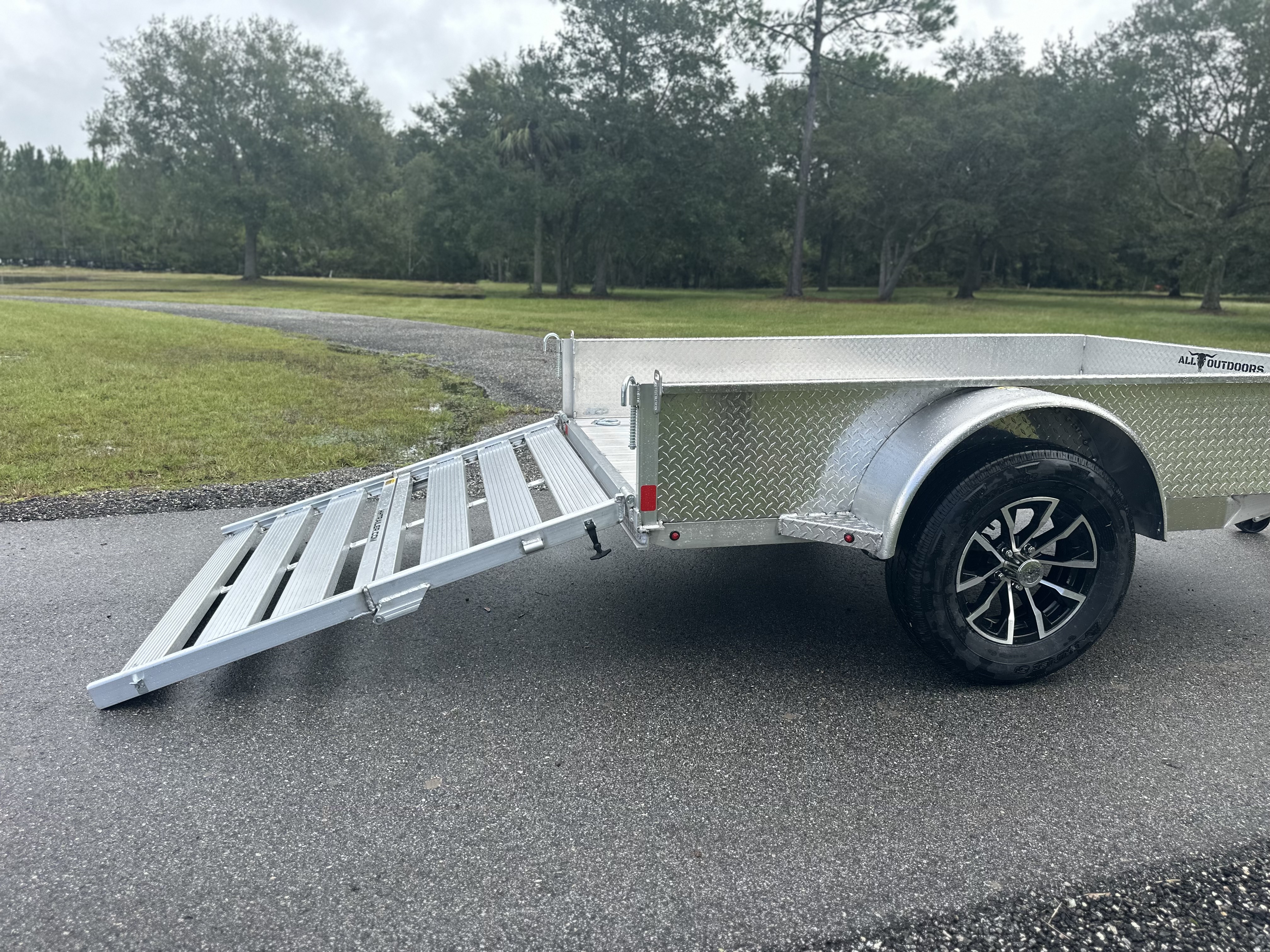New 2025 H&H Trailers Aluminum Solid Side 3k 5x8 Utility Trailer
