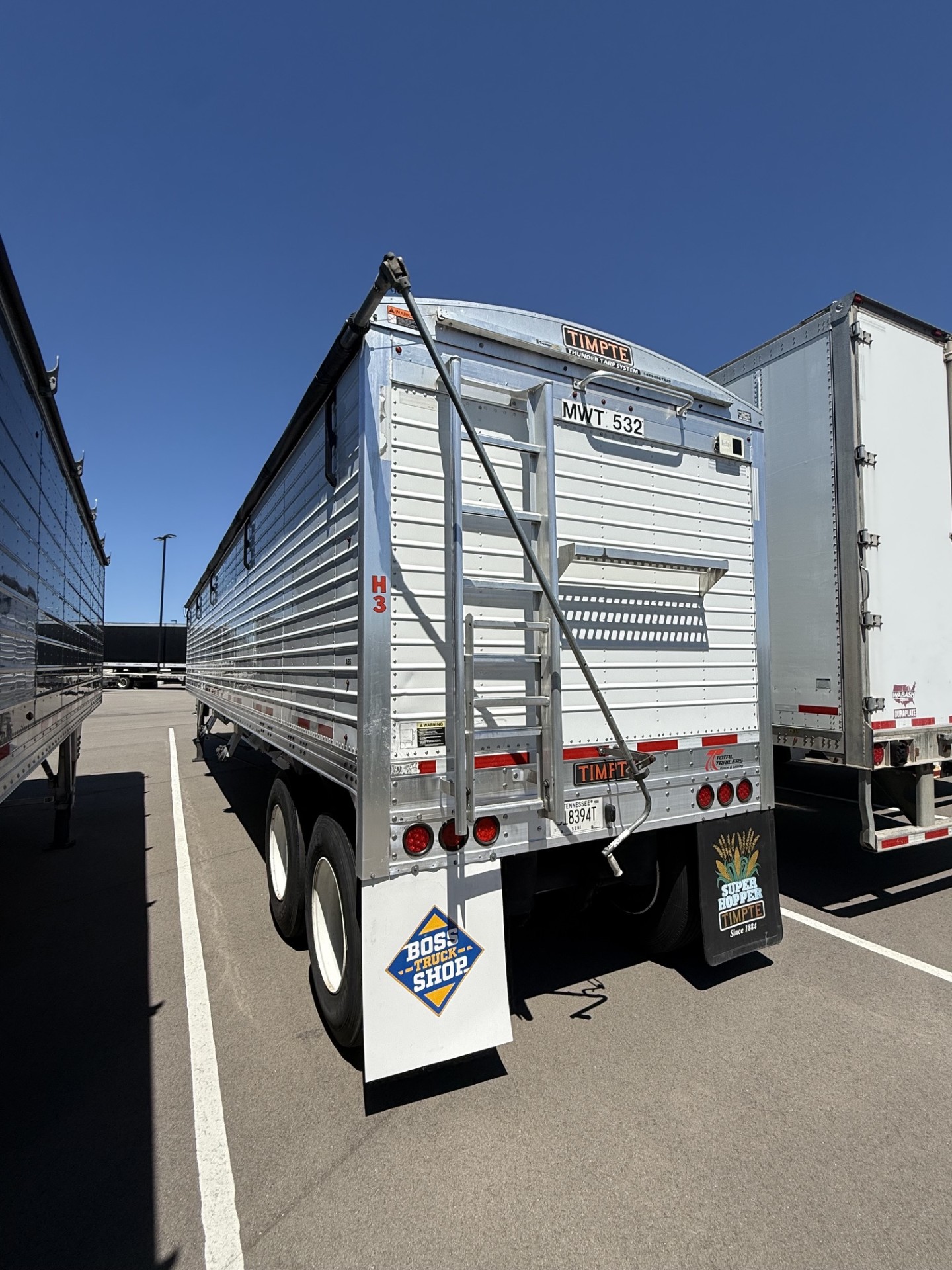 Used $1,650/month 2021 Timpte White 42x96x78 Hopper Trailer Rent to Own
