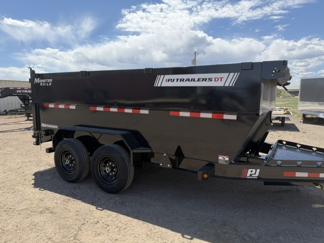 New 2027 PJ DT1 7x14 Telescopic Dump Trailer- 15.4K- 4' Sides