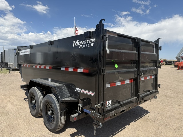 New 2027 PJ DT1 7x14 Telescopic Dump Trailer- 15.4K- 4' Sides
