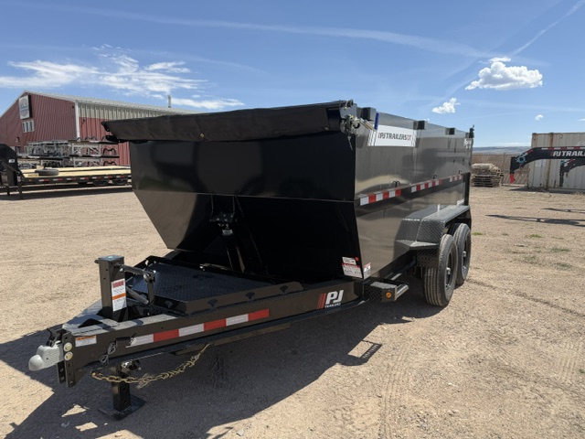 New 2027 PJ DT1 7x14 Telescopic Dump Trailer- 15.4K- 4' Sides