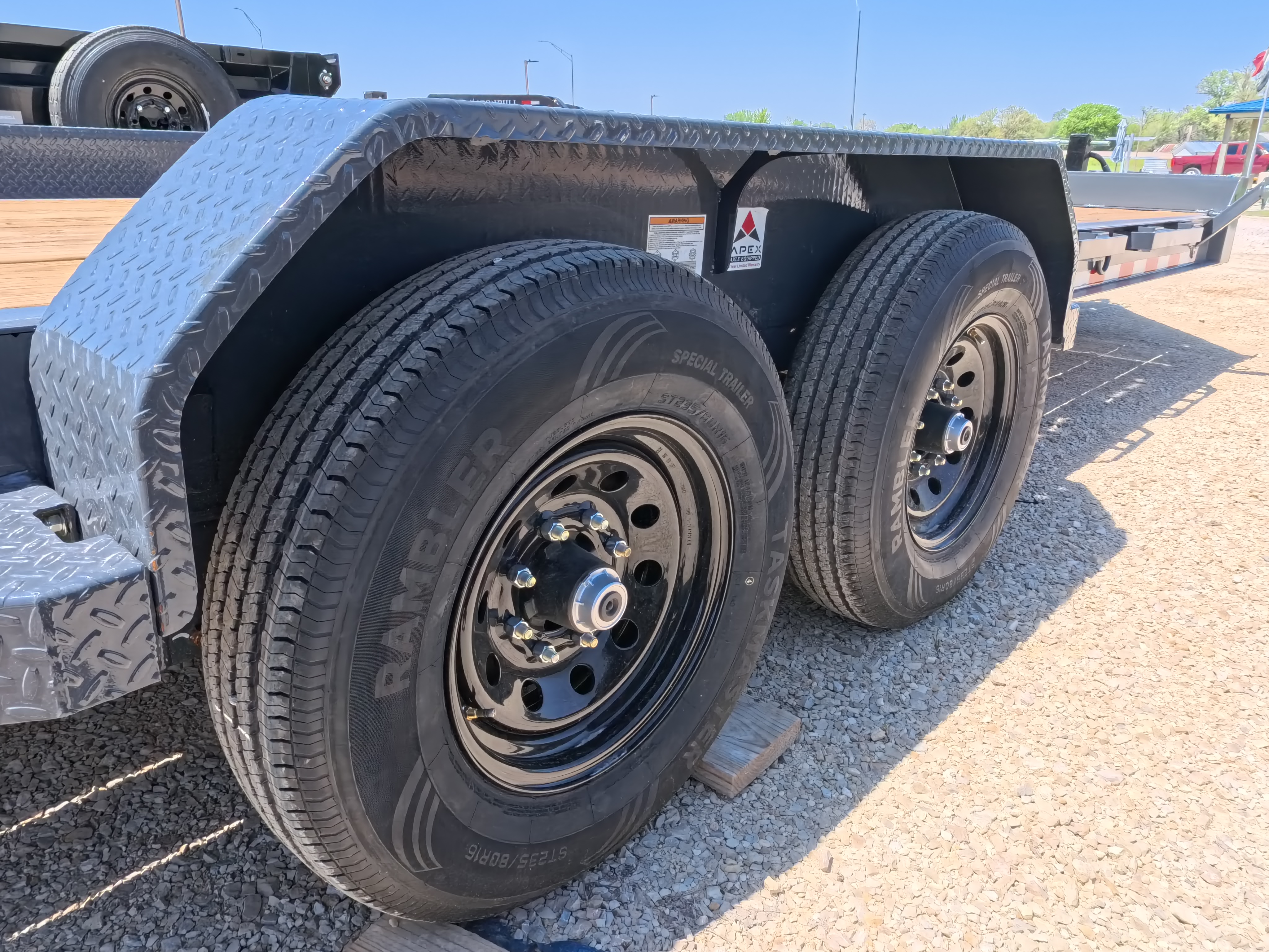 New 2026 Iron Bull 83x20 EWB Equipment Trailer, 14K GVWR, 3' Self Cleaning Dove Tail w/Rampage Ramps, Adj. 14K Coupler, LRE 10 Ply Tires