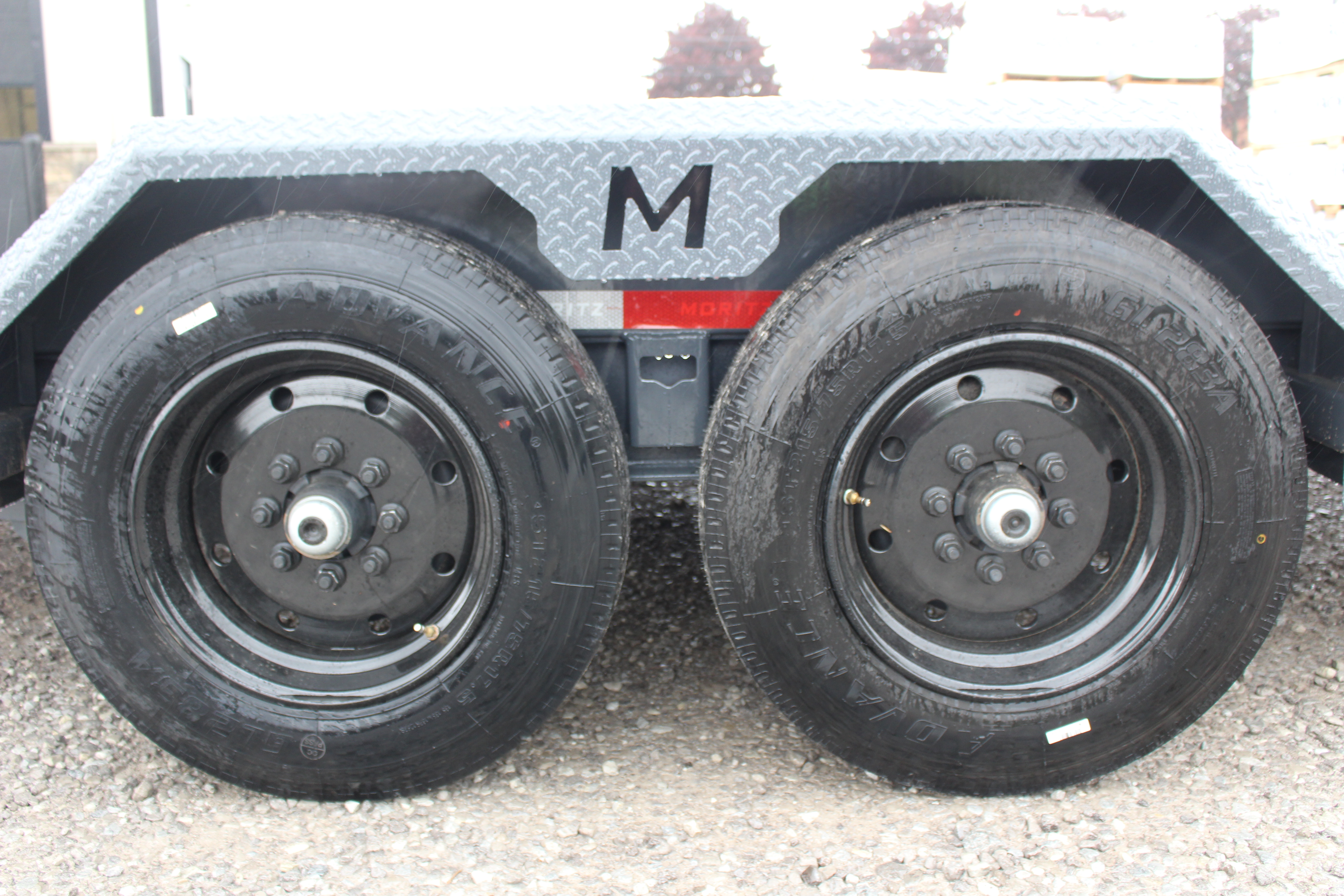 New 2026 Moritz 7' x 14' + 6' Low Pro - Hydraulic Power Tail - Equipment Trailer - 16000# GVW