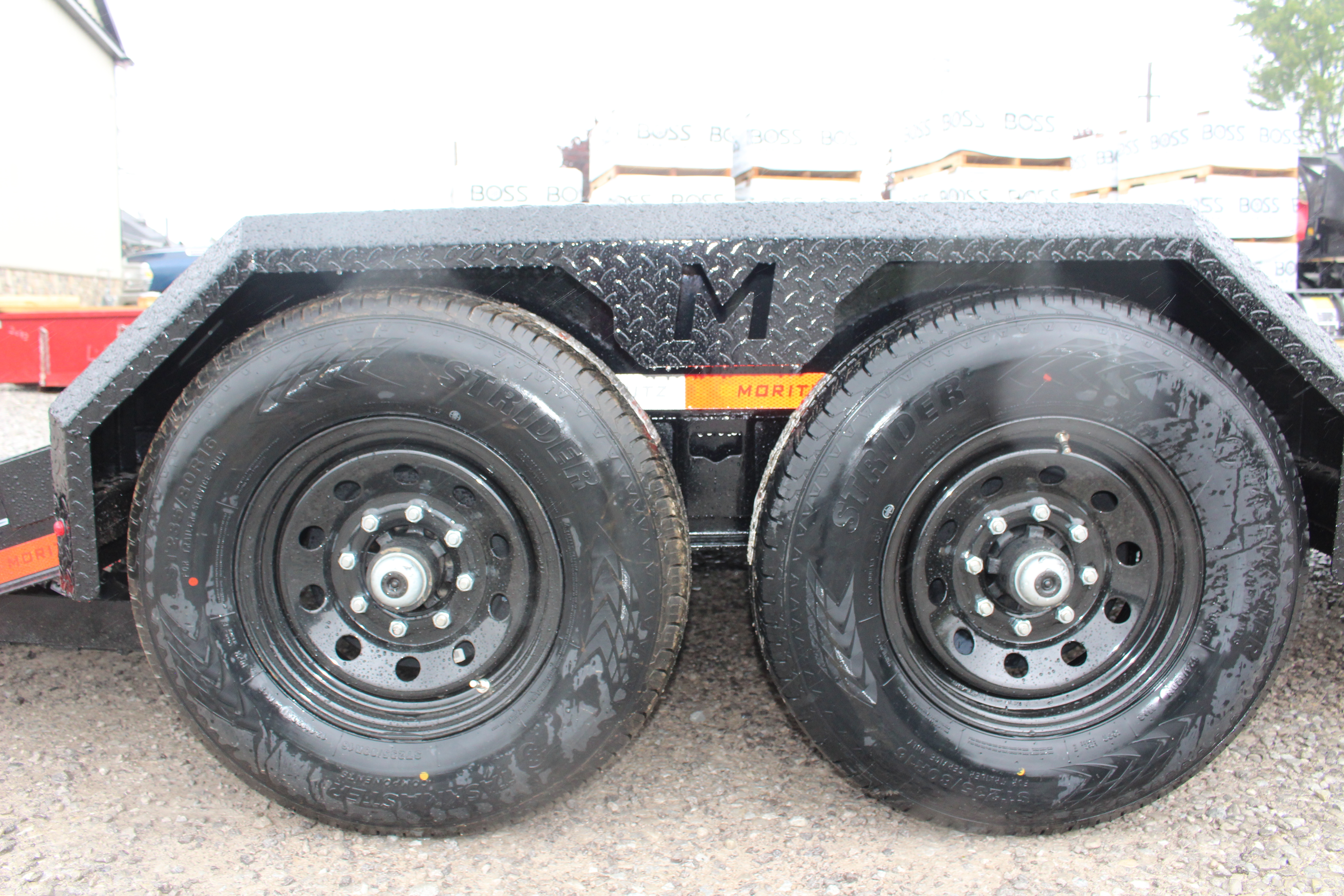 New 2026 Moritz 7' x 14' + 6' Low Pro - Hydraulic Power Tail - Equipment Trailer - 14000# GVW