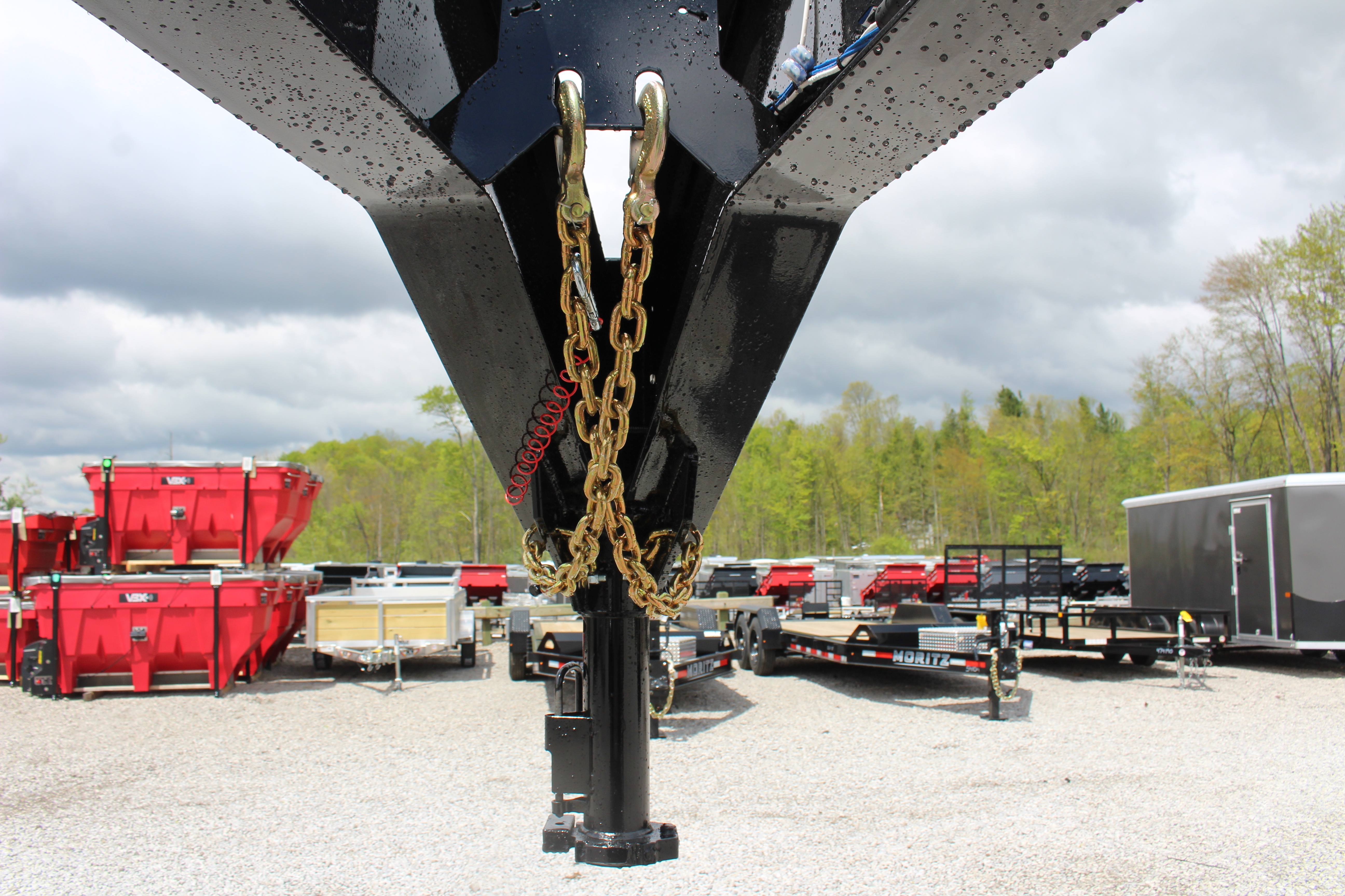 New 2026 Moritz FDGH Hydraulic Tail 32' GOOSENECK Deckover Flatbed Trailer- 25900# GVW