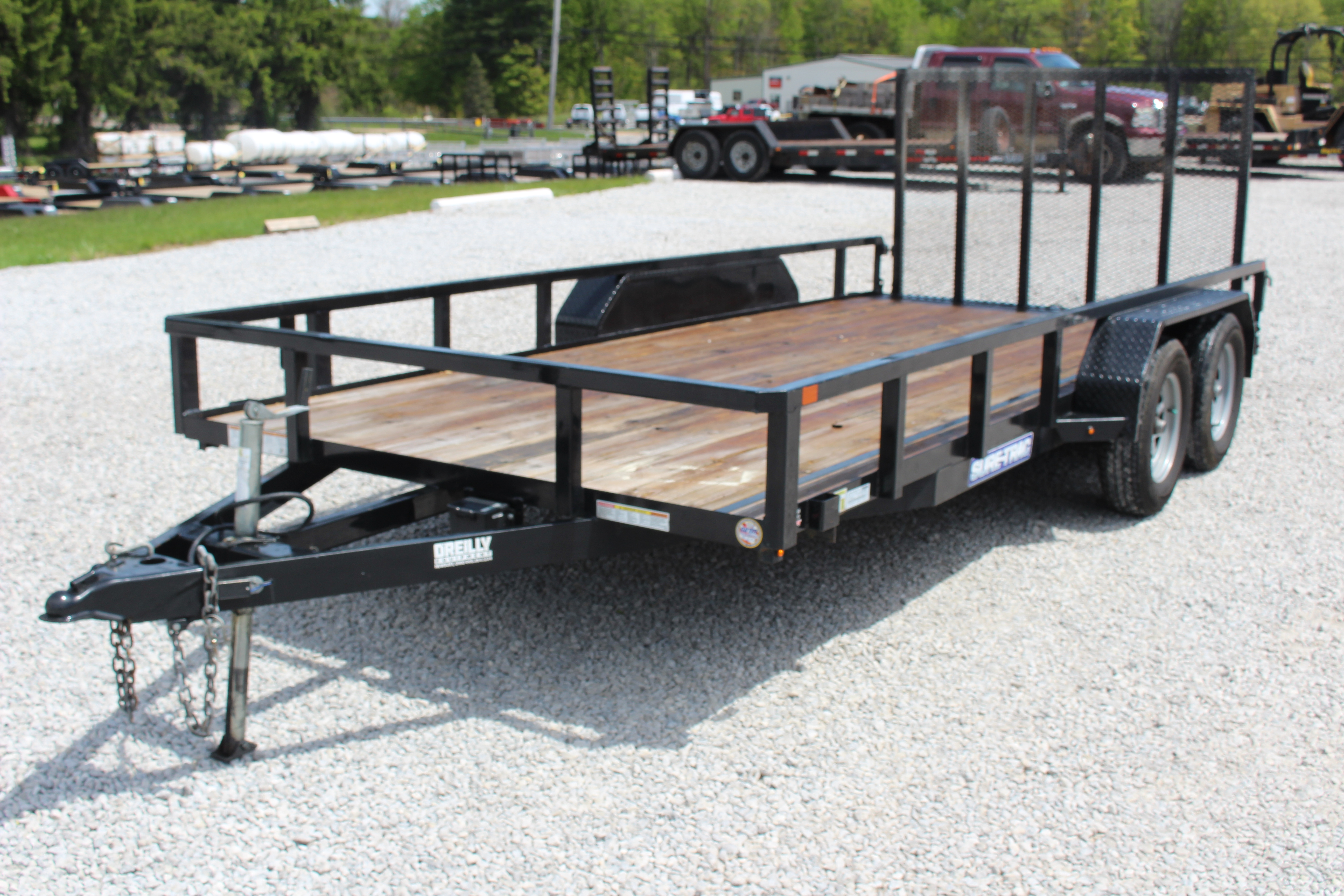 Used 2024 Sure-Trac 7' x 16' Tandem Axle Tube Top Utility Trailer - 7000# GVW