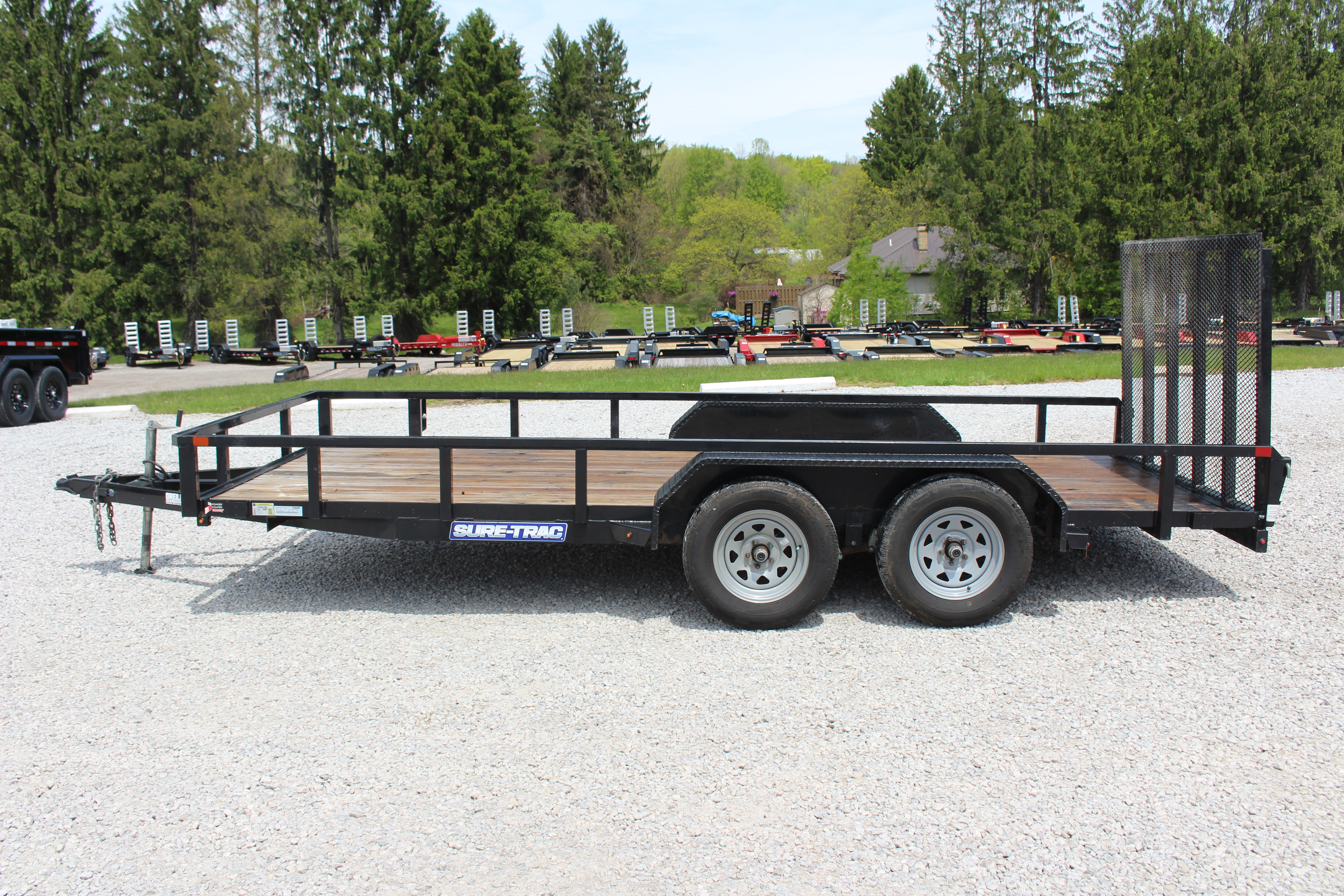 Used 2024 Sure-Trac 7' x 16' Tandem Axle Tube Top Utility Trailer - 7000# GVW