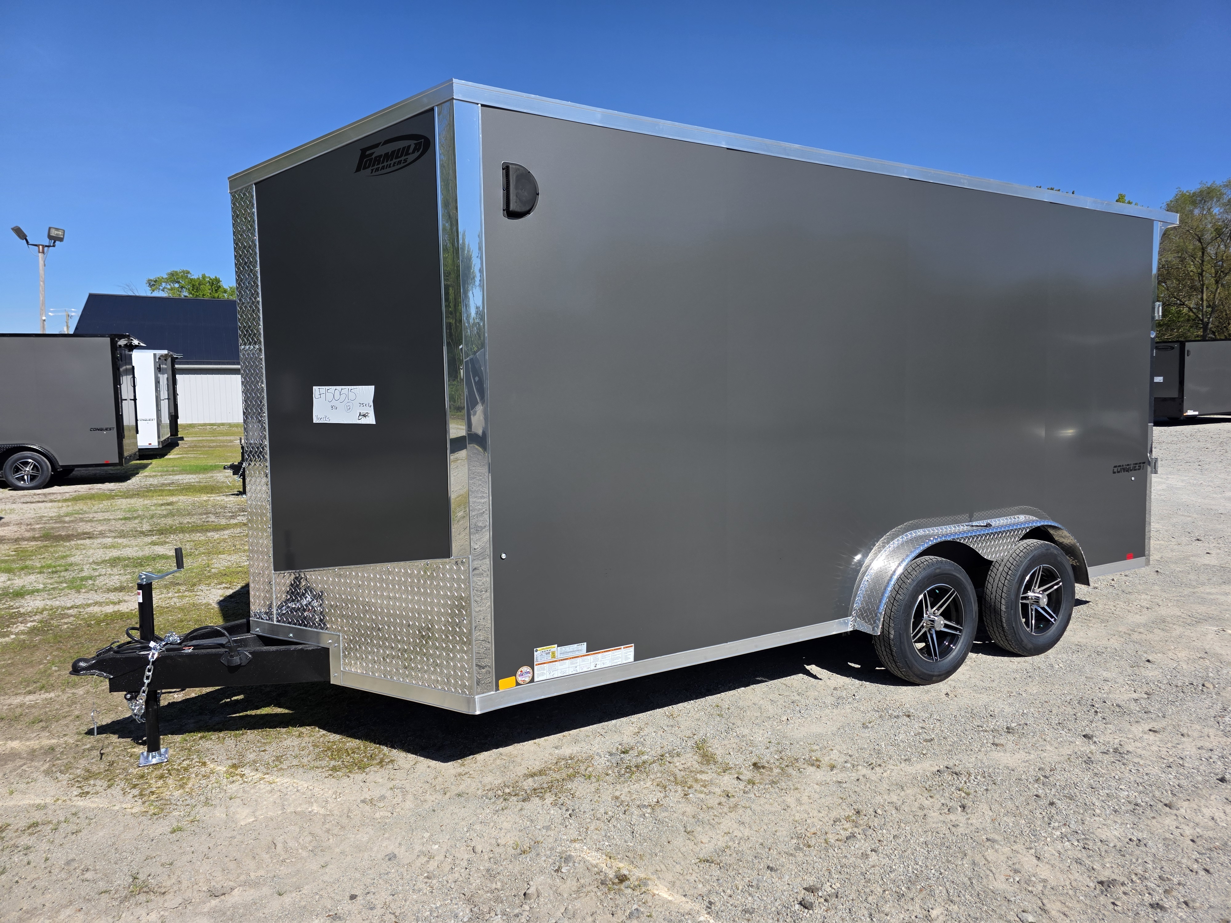 New 2026 Formula Trailers 7.5X16 UTV SXS SCREWLESS GOLF CART Cargo / Enclosed Trailer