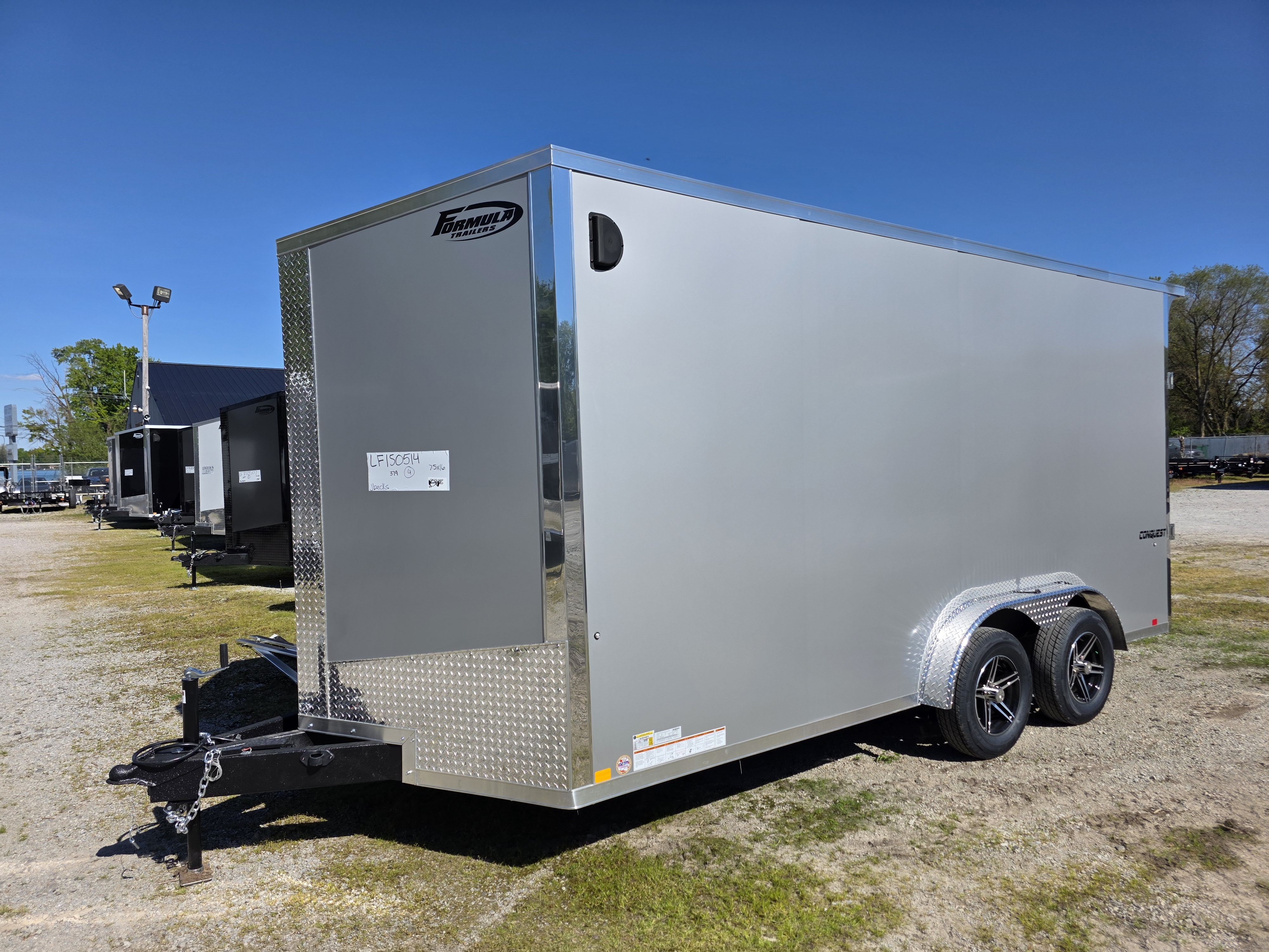 New 2026 Formula Trailers 7.5X16 UTV SXS SCREWLESS GOLF CART Cargo / Enclosed Trailer