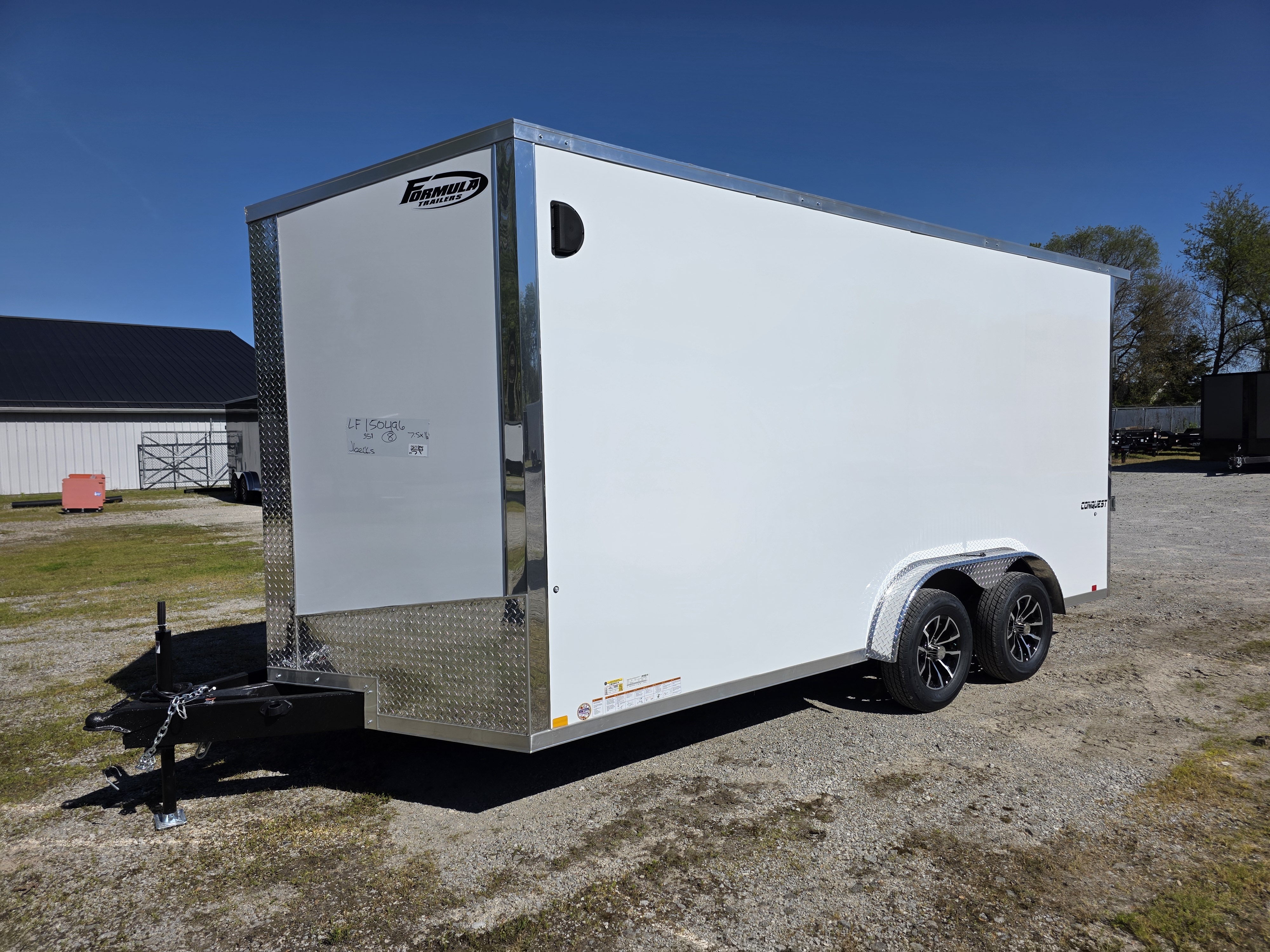 New 2026 Formula Trailers 7.5X16 UTV SXS SCREWLESS GOLF CART Cargo / Enclosed Trailer