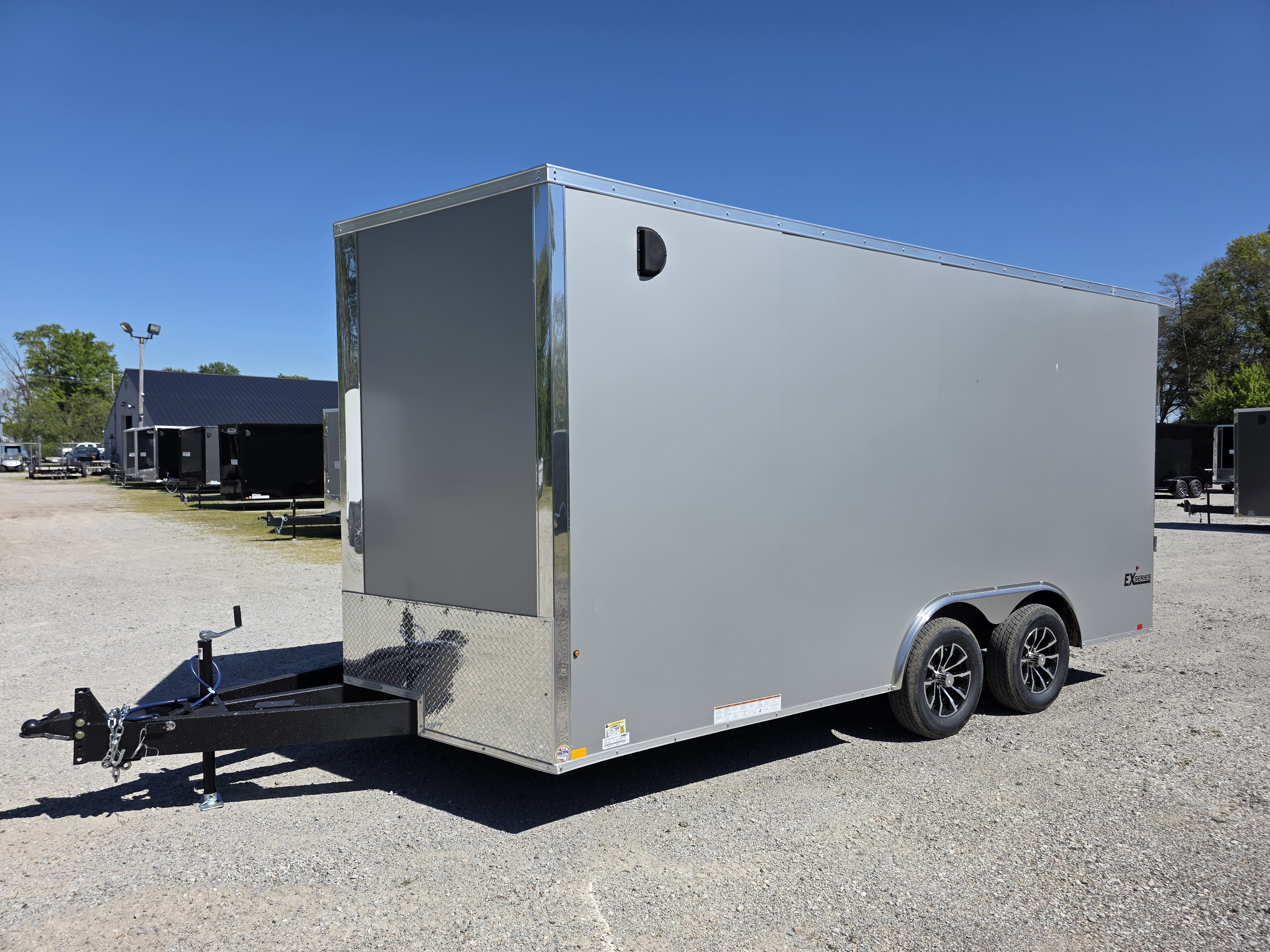 New 2026 Look Trailers 8.5X16 7FT INSIDE FLAT FLOOR SCREWLESS 080 ALUM WHEELS ATV UTV SXS GOLFCART Cargo / Enclosed Trailer
