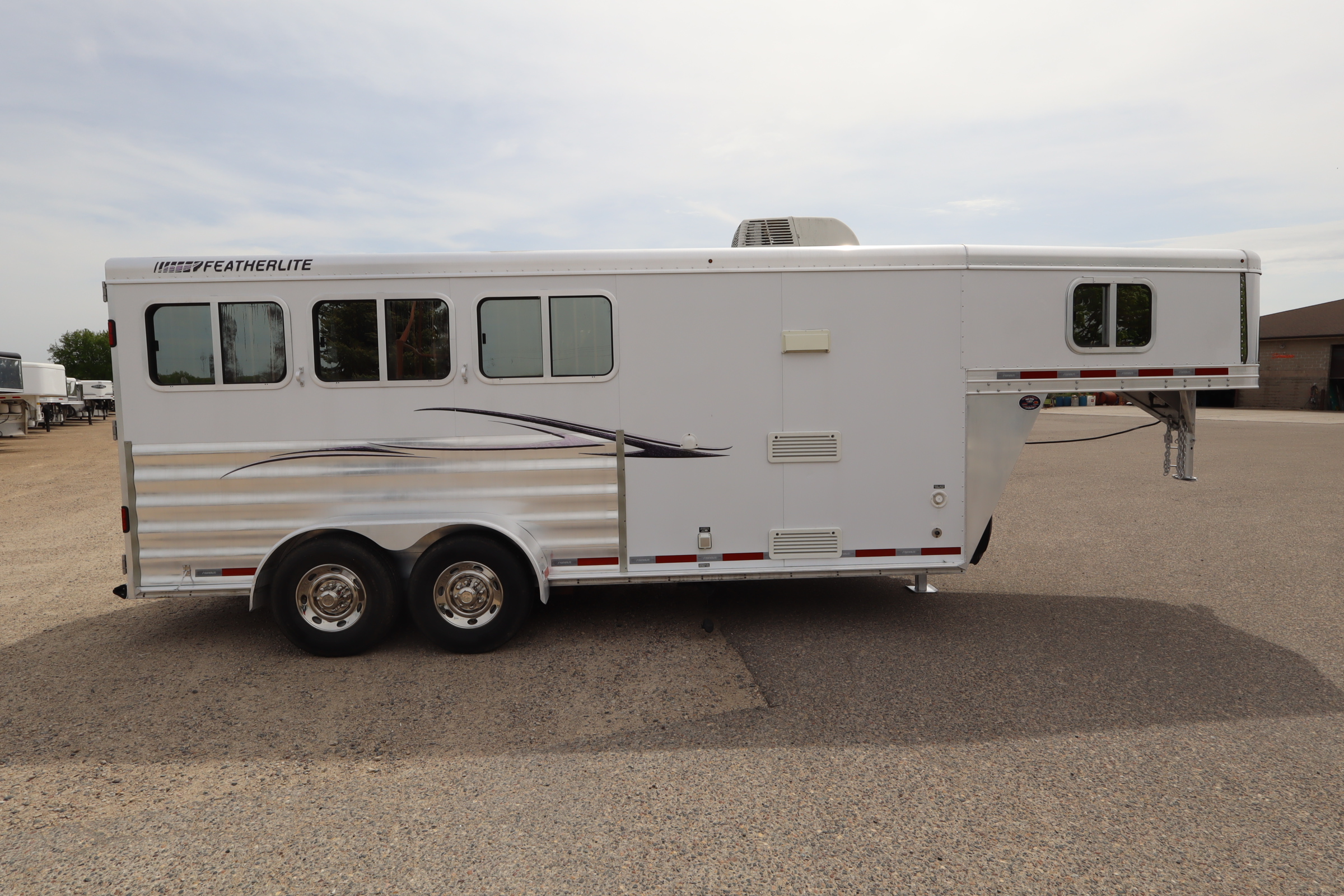 Used 2012 Featherlite Trailers 3 Horse Weekender Trailer