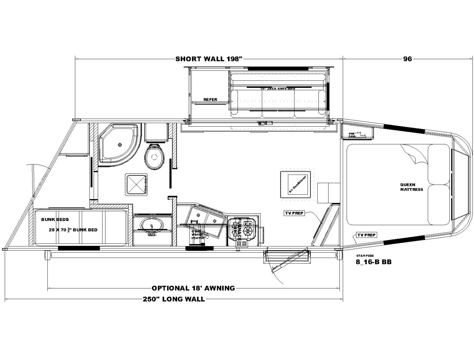 New 2026 Merhow Trailers Lonestar Stock Combo w/ Bunk Beds